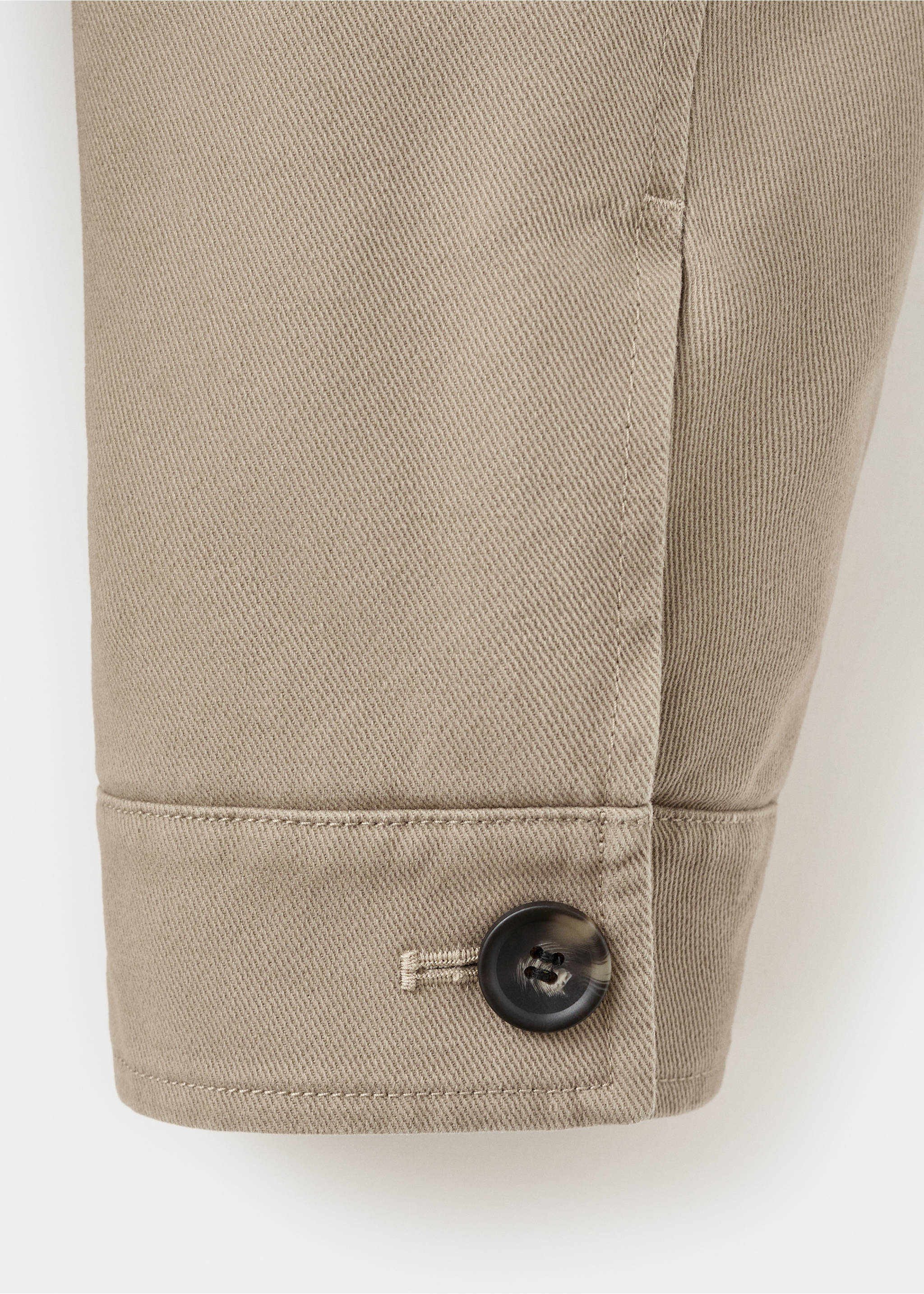 Quilted jacket with corduroy collar - Détail de l'article 0, Beige. Ref: 17027884-00.