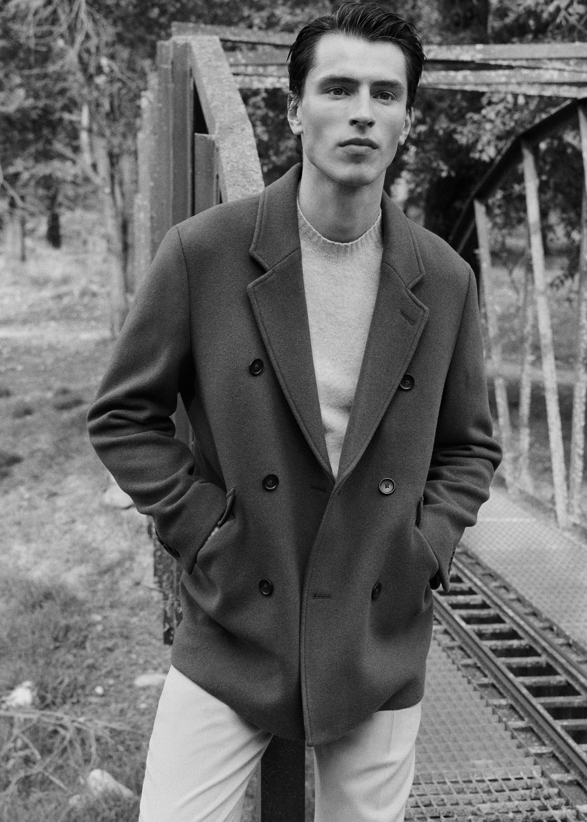 Manteau laine mélangée croisé - Détail de l'article 5