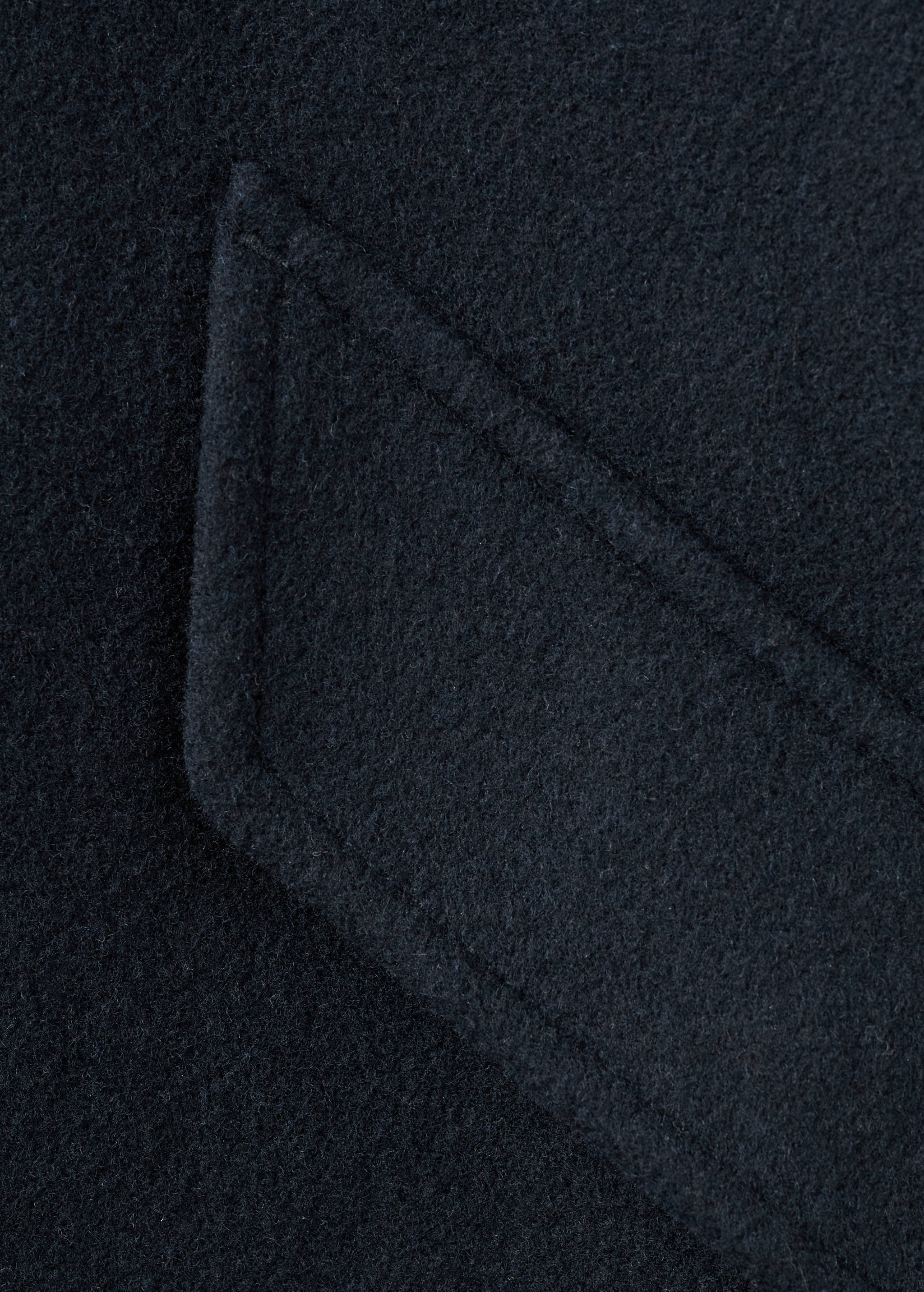 羊毛混纺双排扣外套 - null