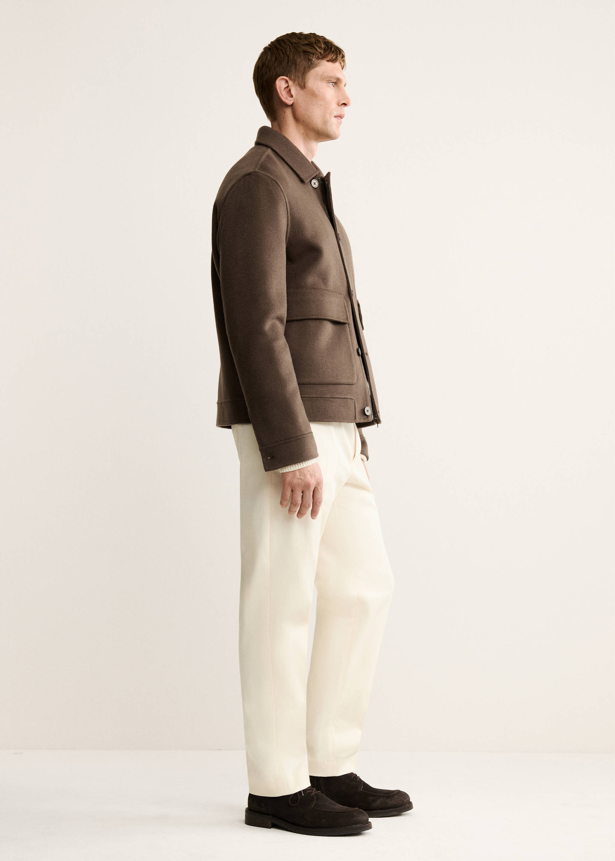 Jaket wol handmade dengan kantong - Rincian barang 2