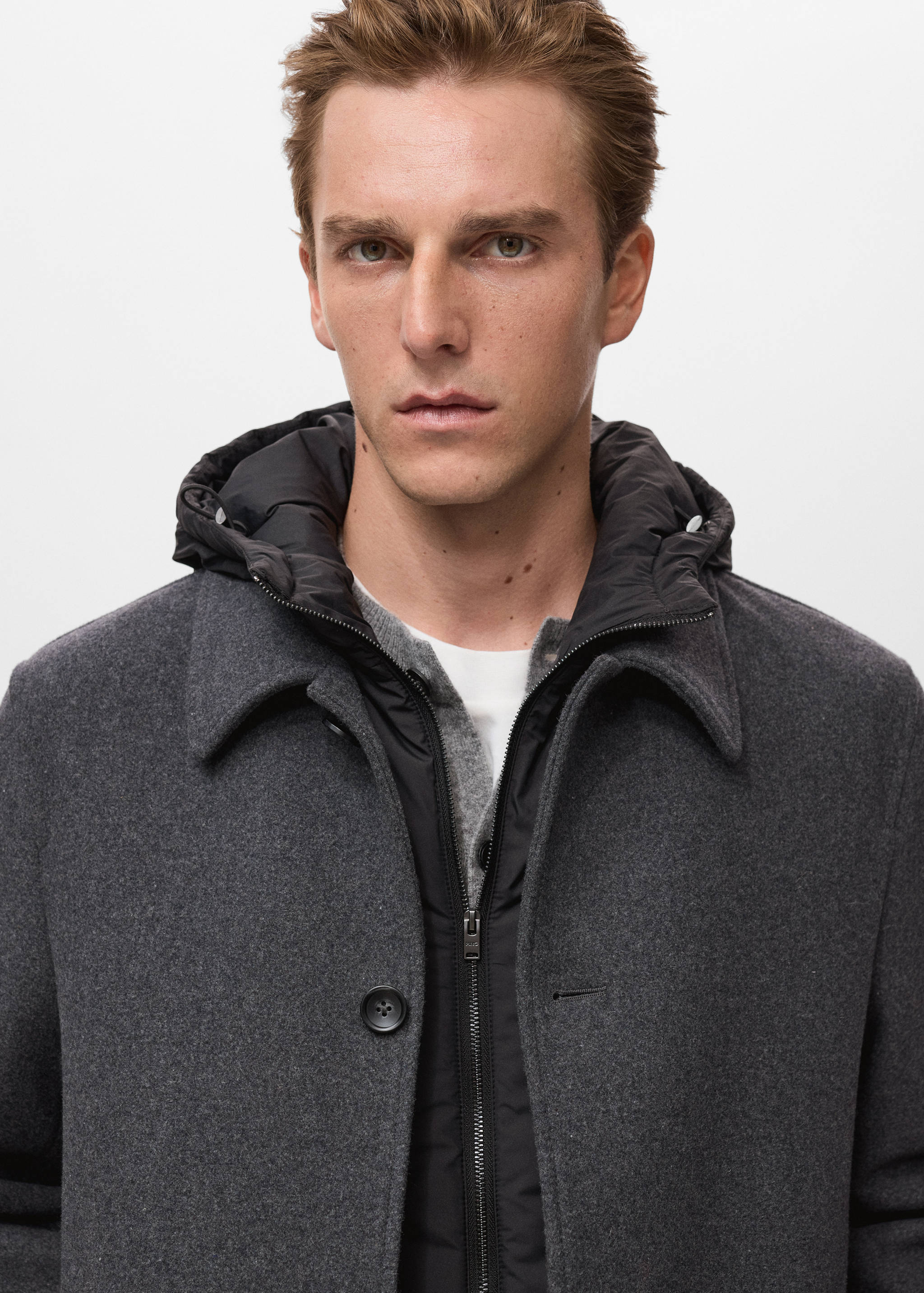 Manteau laine capuche amovible - Détail de l'article 1