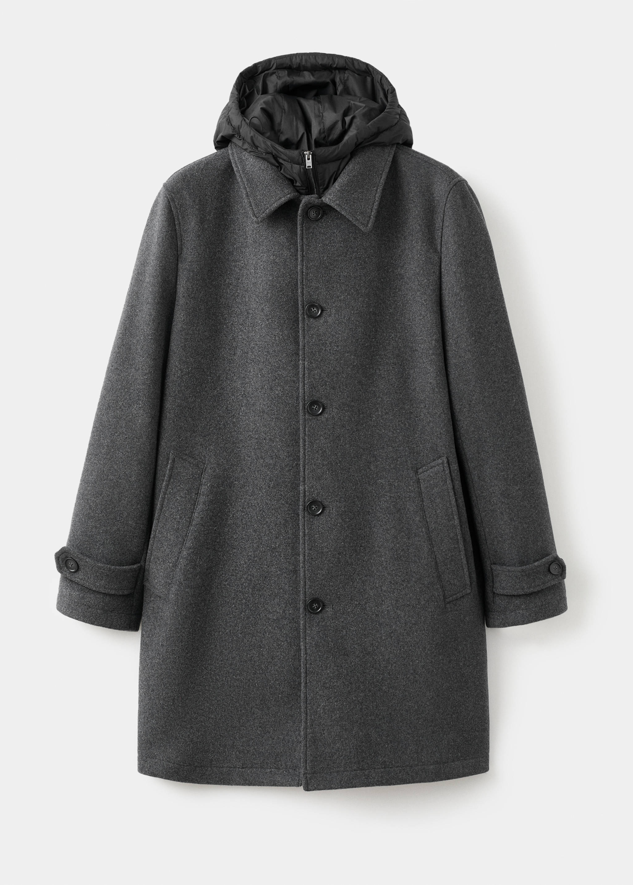 Manteau laine capuche amovible - Article sans modèle
