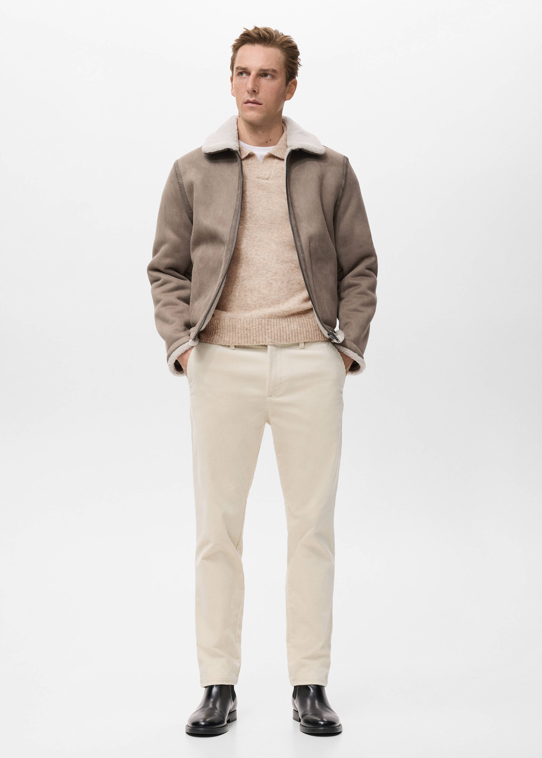 Veste double face détails moutonnés - Plan général