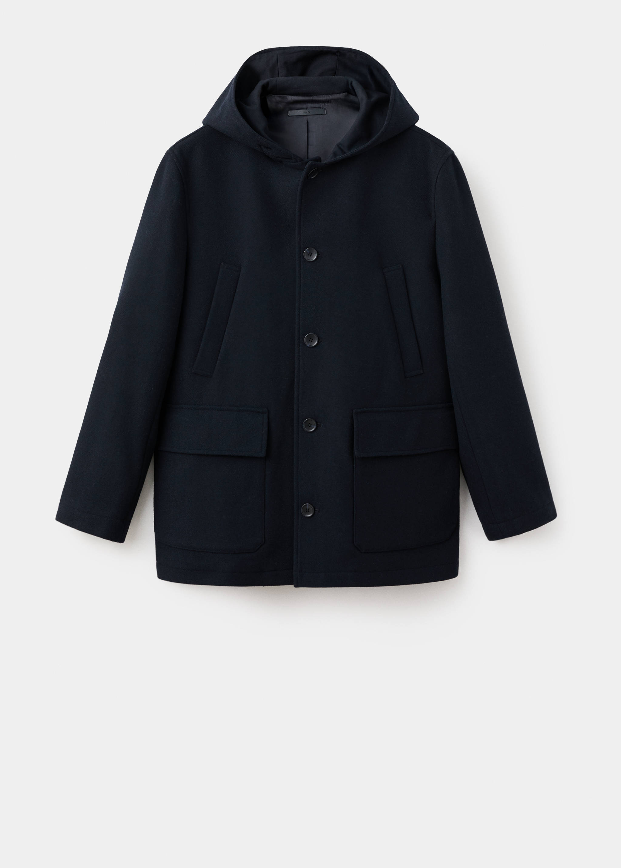 Hooded wool coat - Article without model