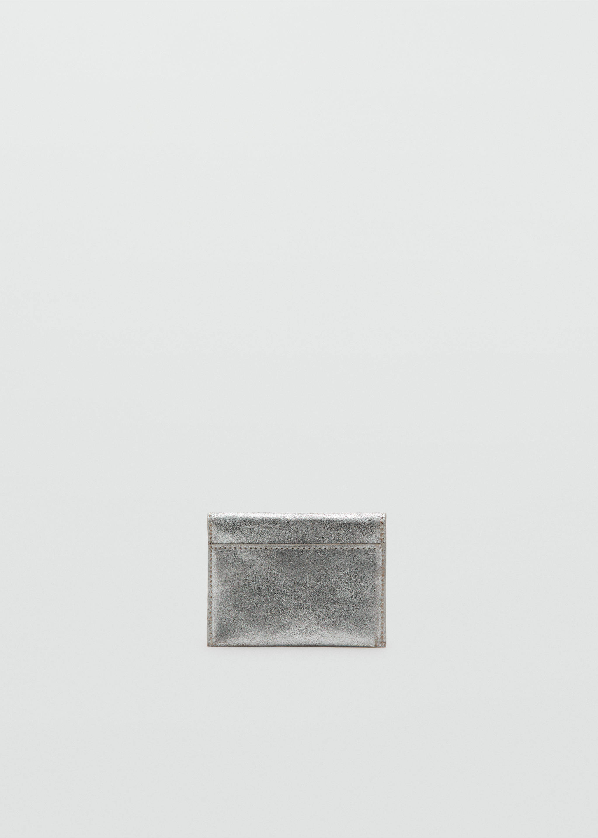 Кожаный кошелек для монет с заклепками - Средний план, Серебро. Ref: 17027892-00.