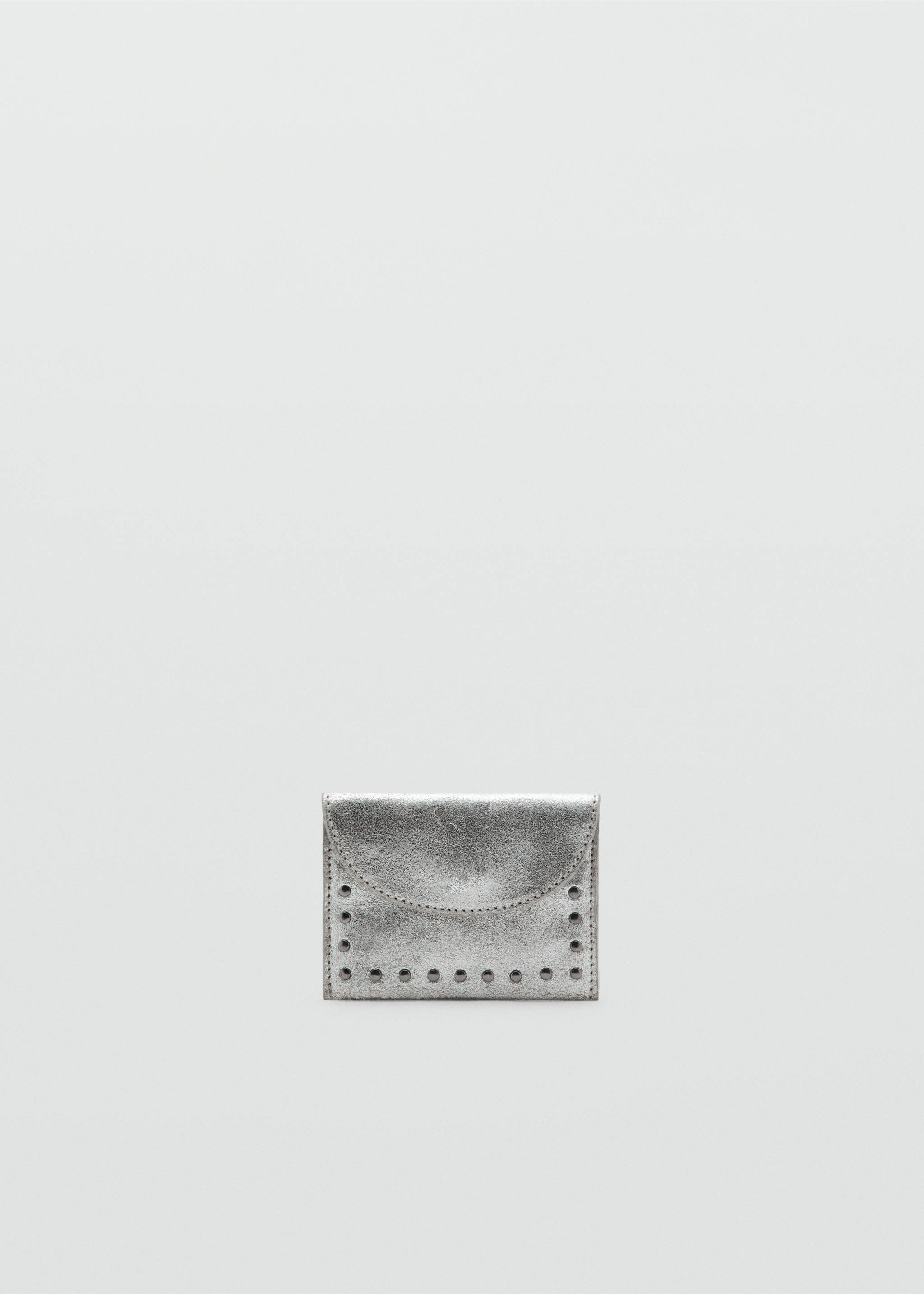 Studded leather purse - Article without model, Silver. Ref: 17027892-00.