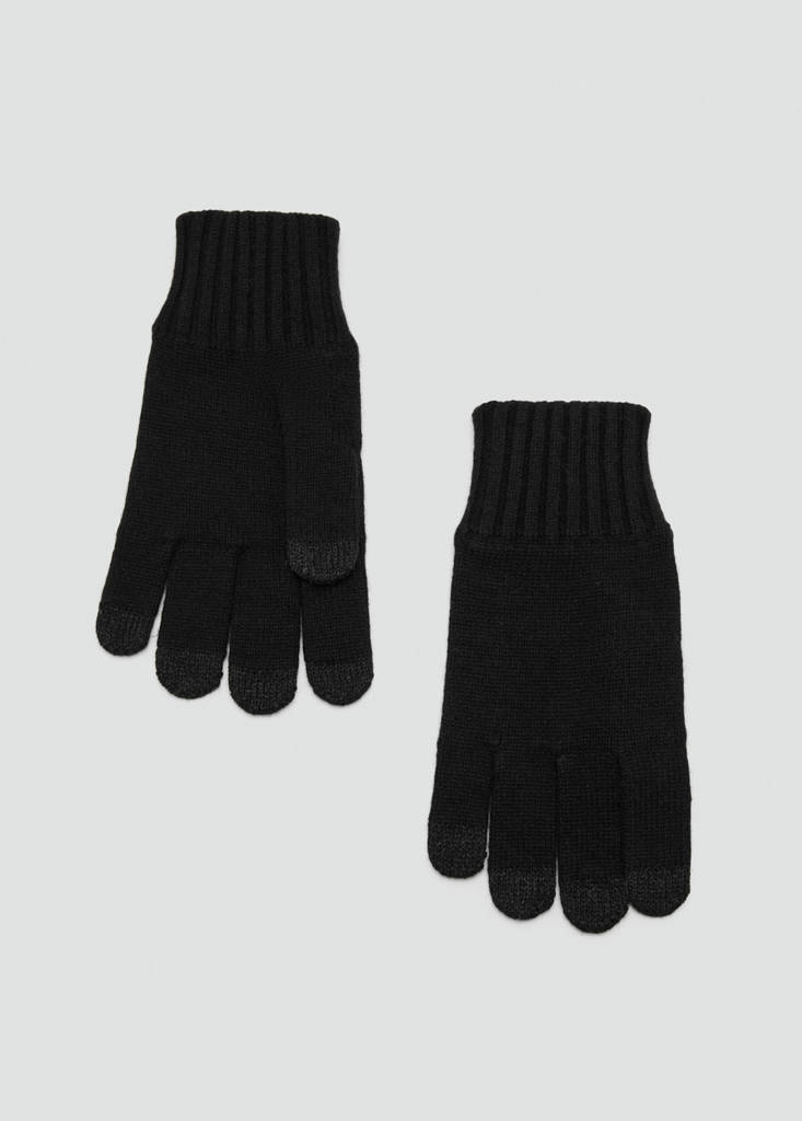 Knitted gloves — Black