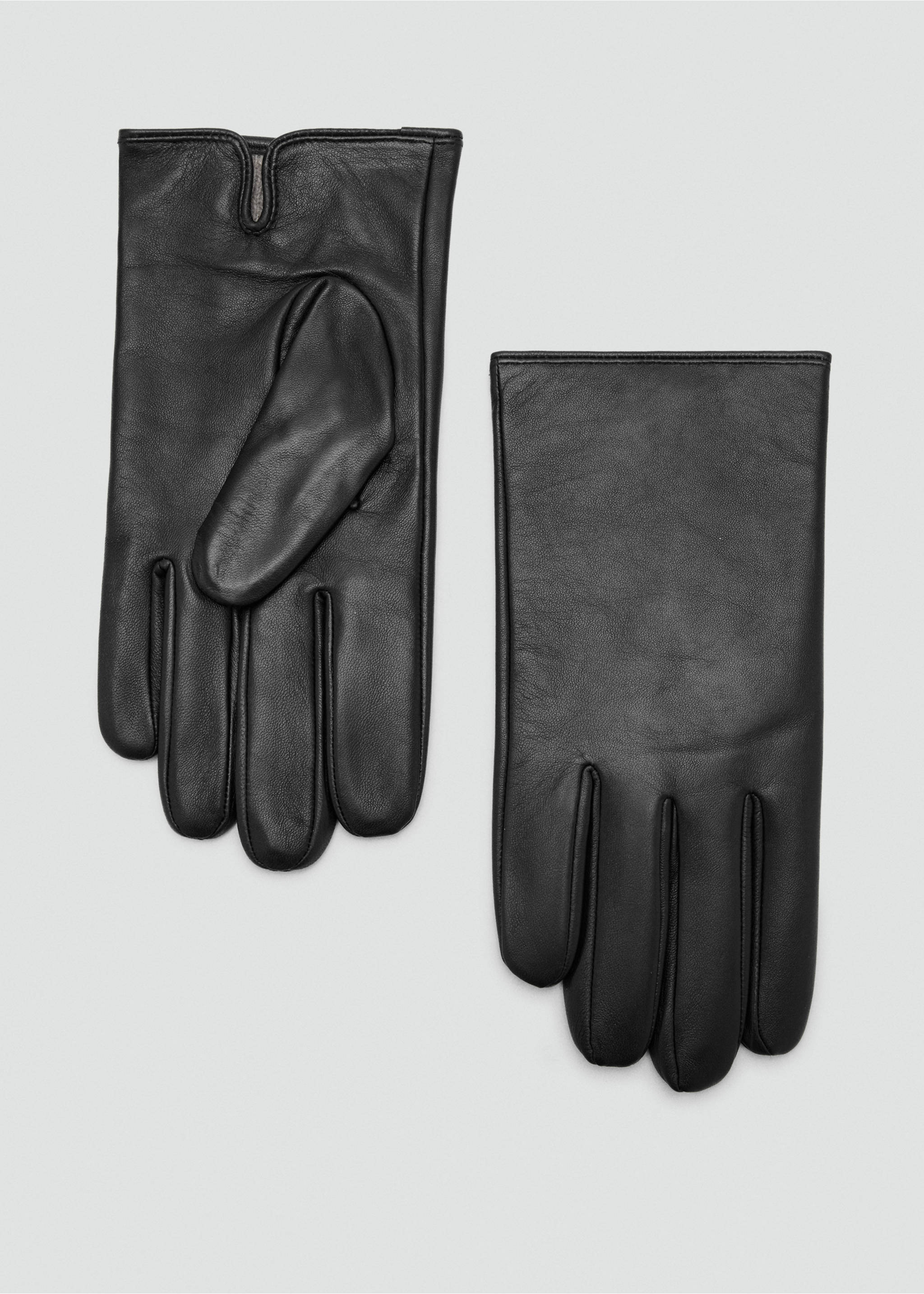 100% leather gloves with stitching detail - Article without model, Black. Ref: 17027896-00.