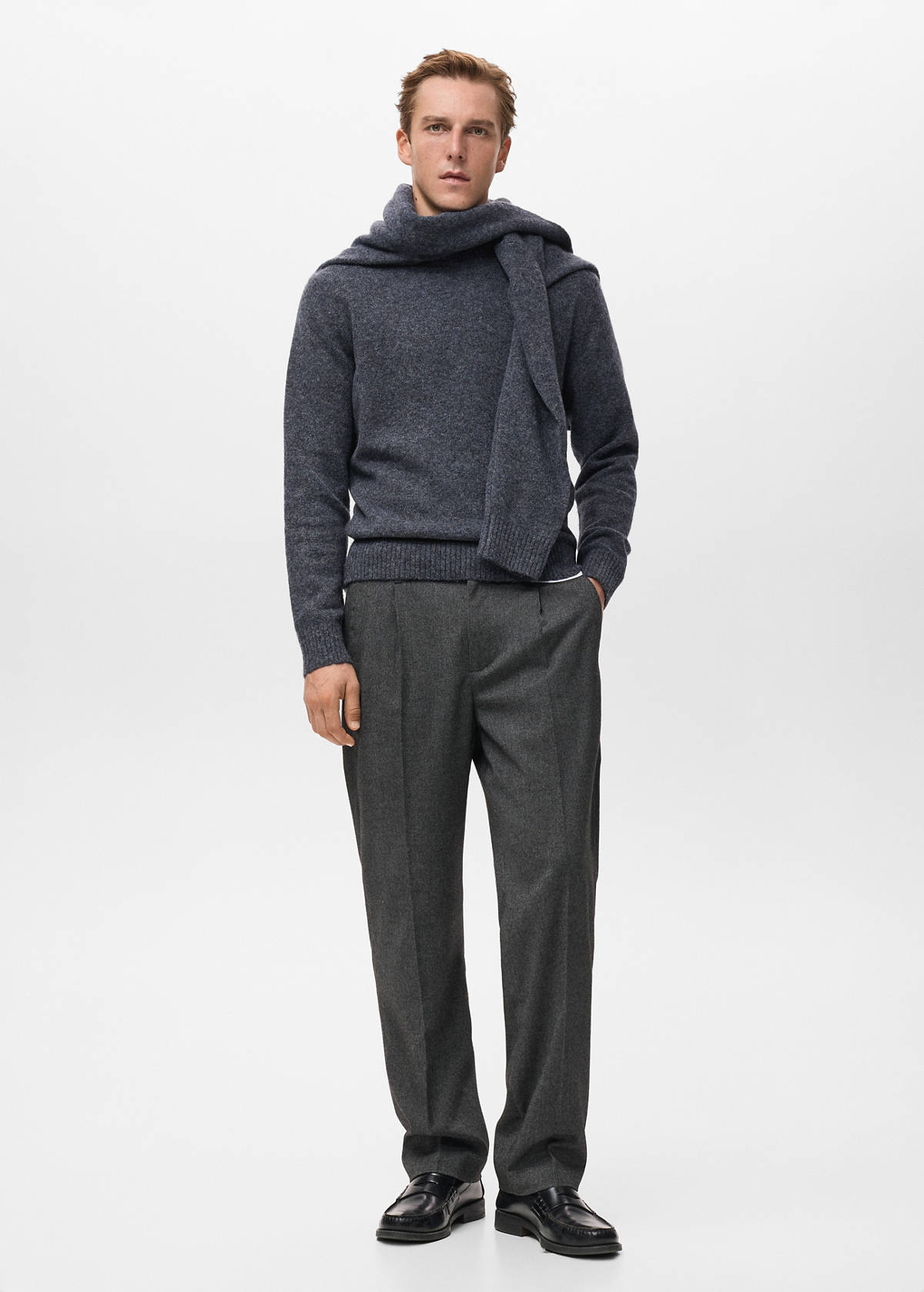 Wool and alpaca-blend sweater — Indigo Blue
