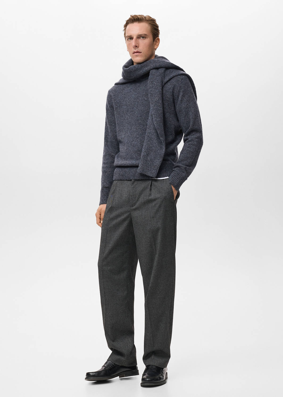 Wool and alpaca-blend sweater — Indigo Blue