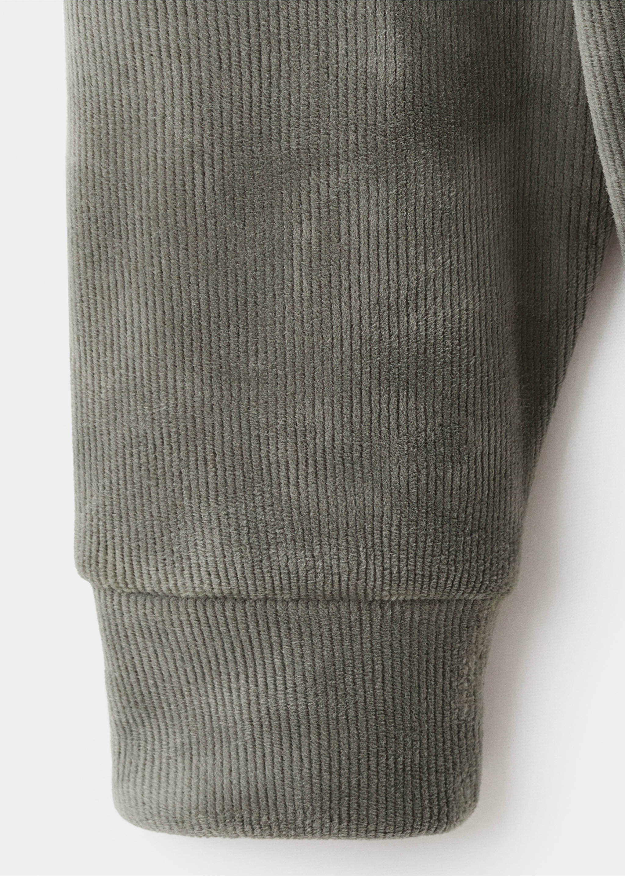 Sudadera capucha pana - Detalle del artículo 0, Verde pastel. Ref: 17027899-00.