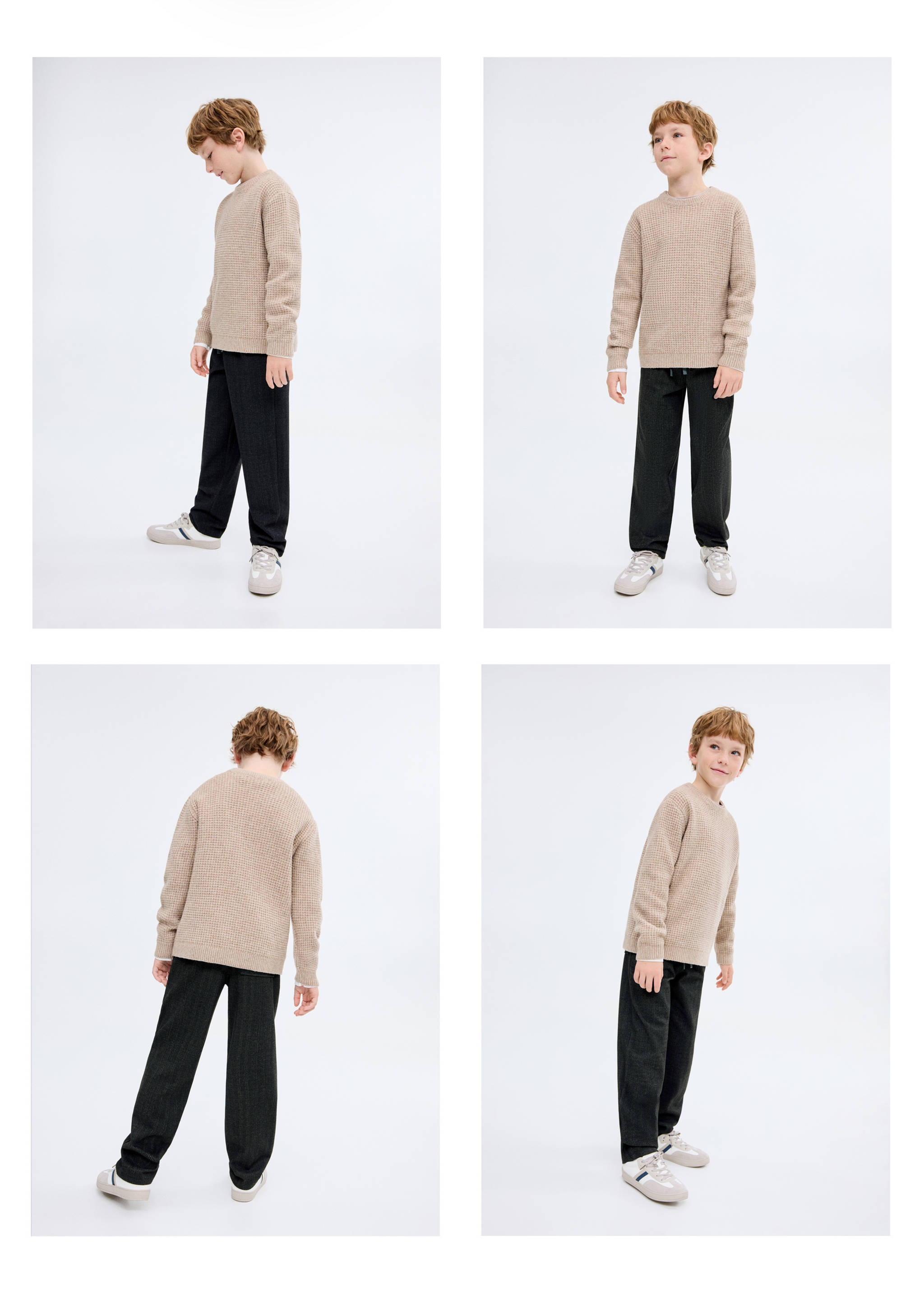 Herringbone straight pants - Details of the article 2