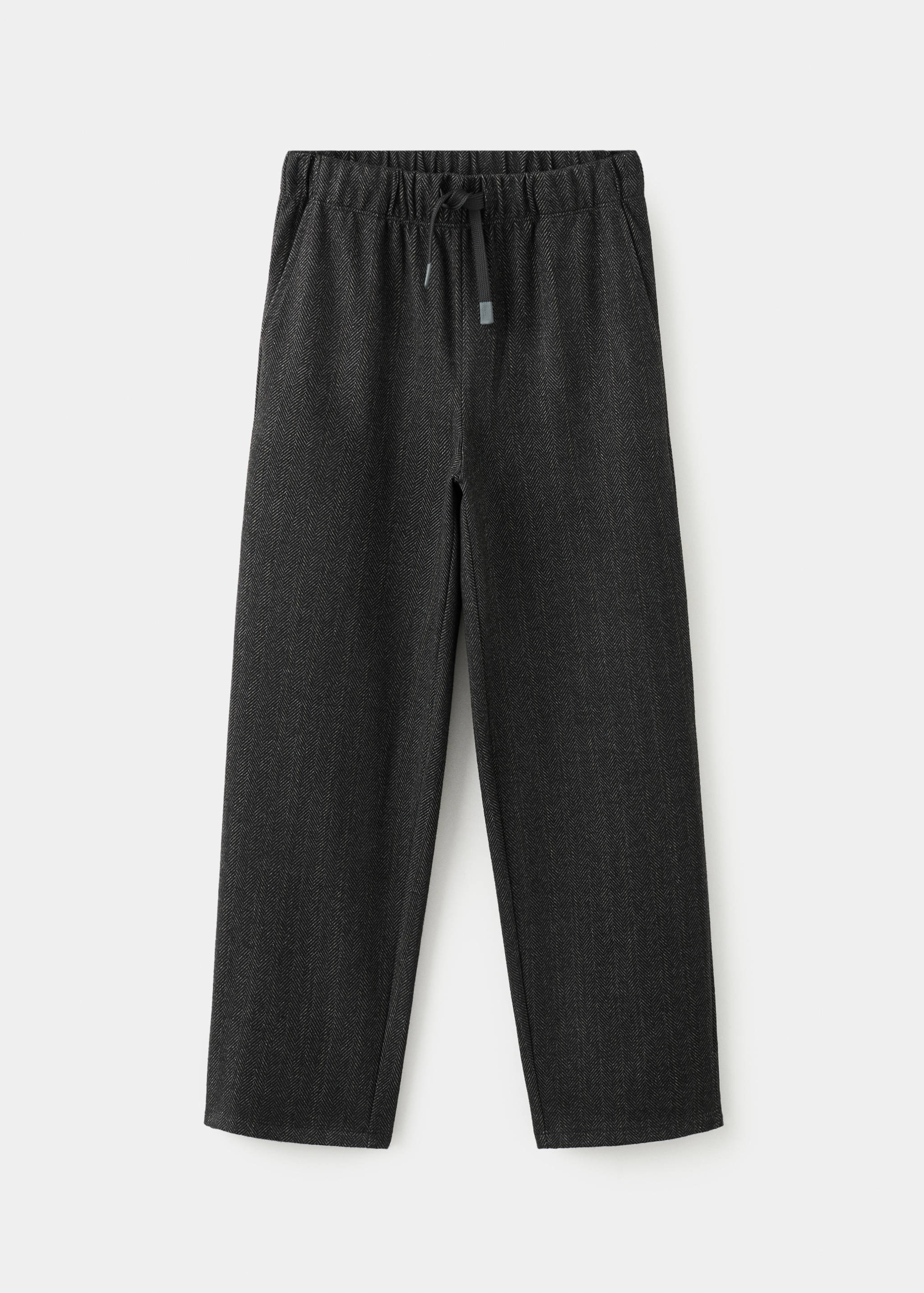 Herringbone straight pants - Article without model