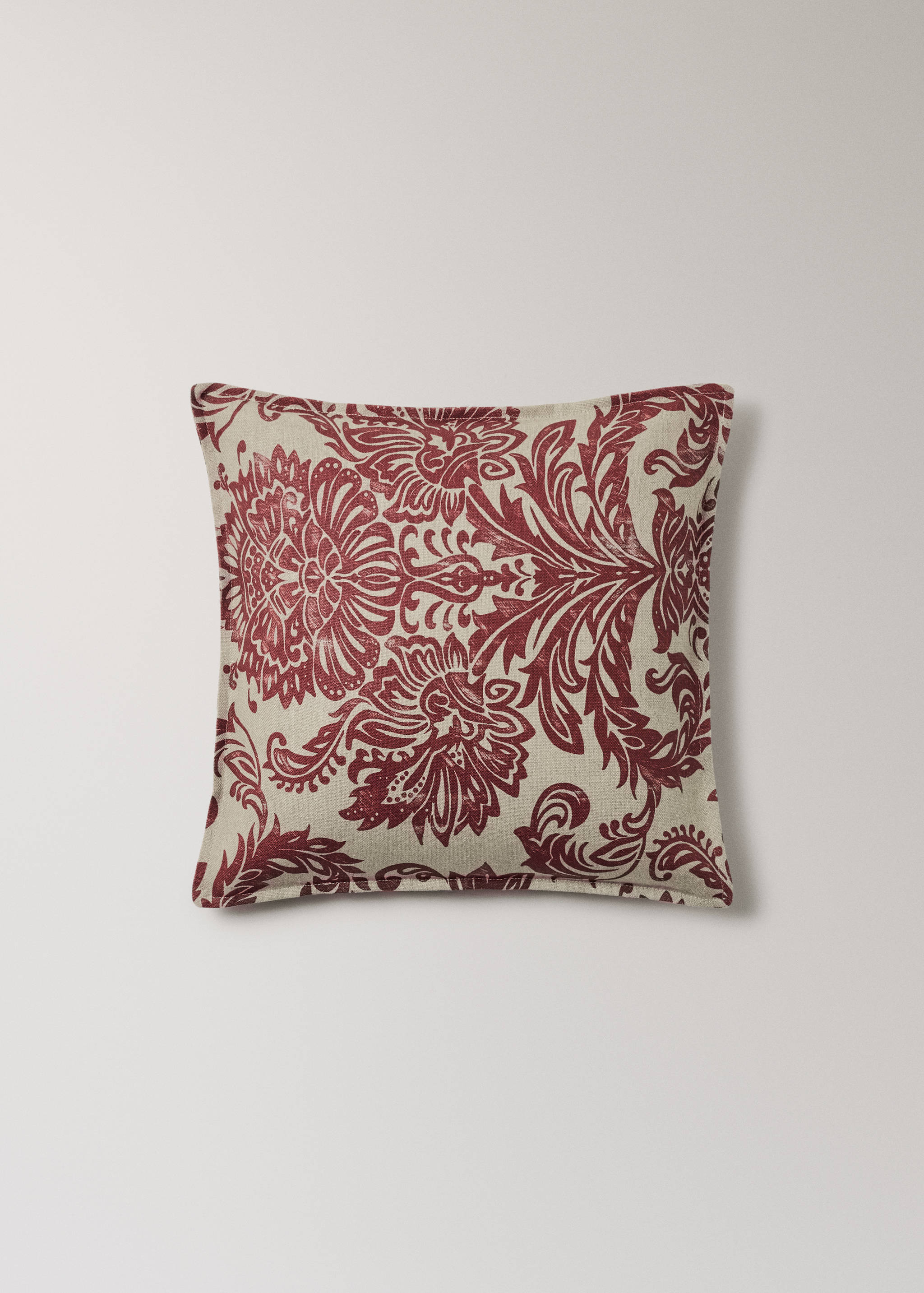 Damask-print cushion cover 50x50cm - Article without model