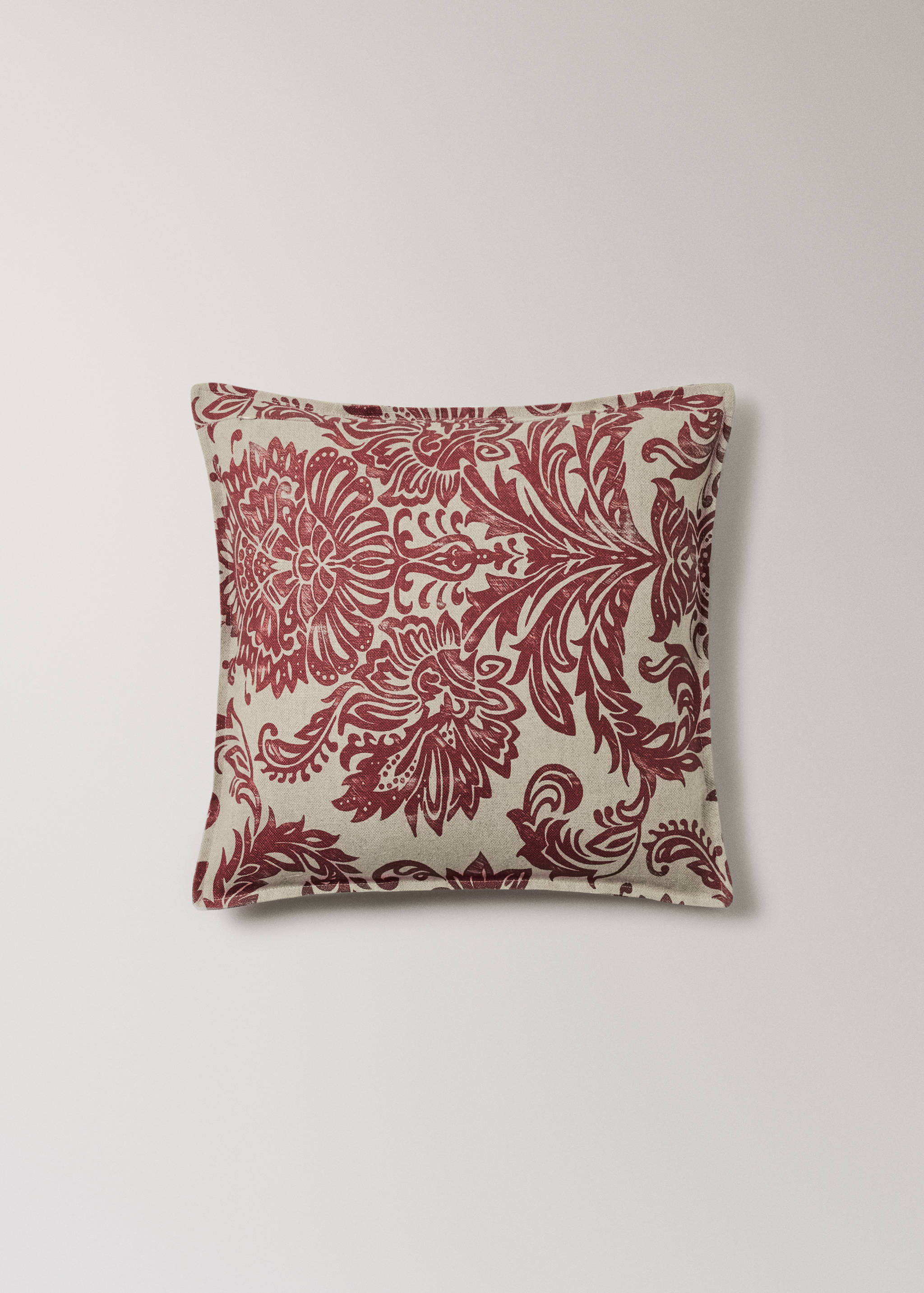 Damask-print cushion cover 50x50cm - Details of the article 1