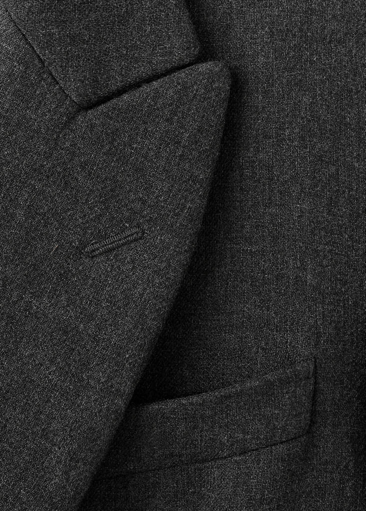 Long double-breasted coat — Grey