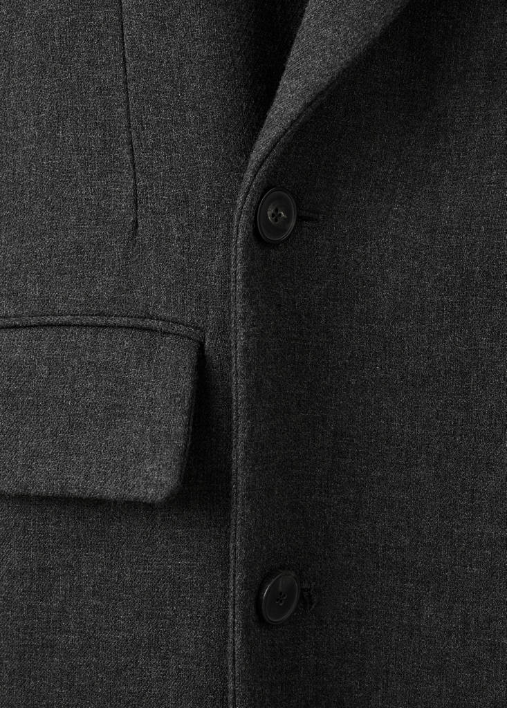 Long double-breasted coat — Grey