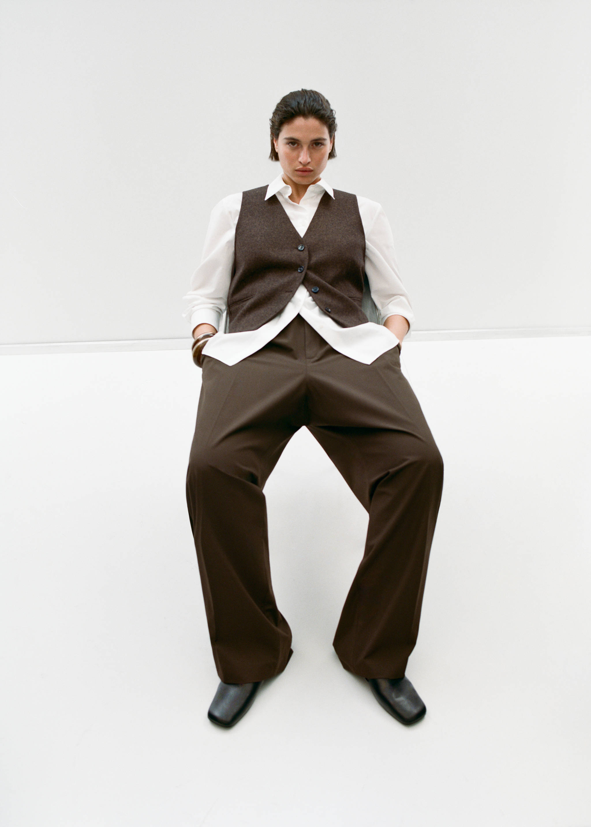 Speckled wool waistcoat - Details of the article 6