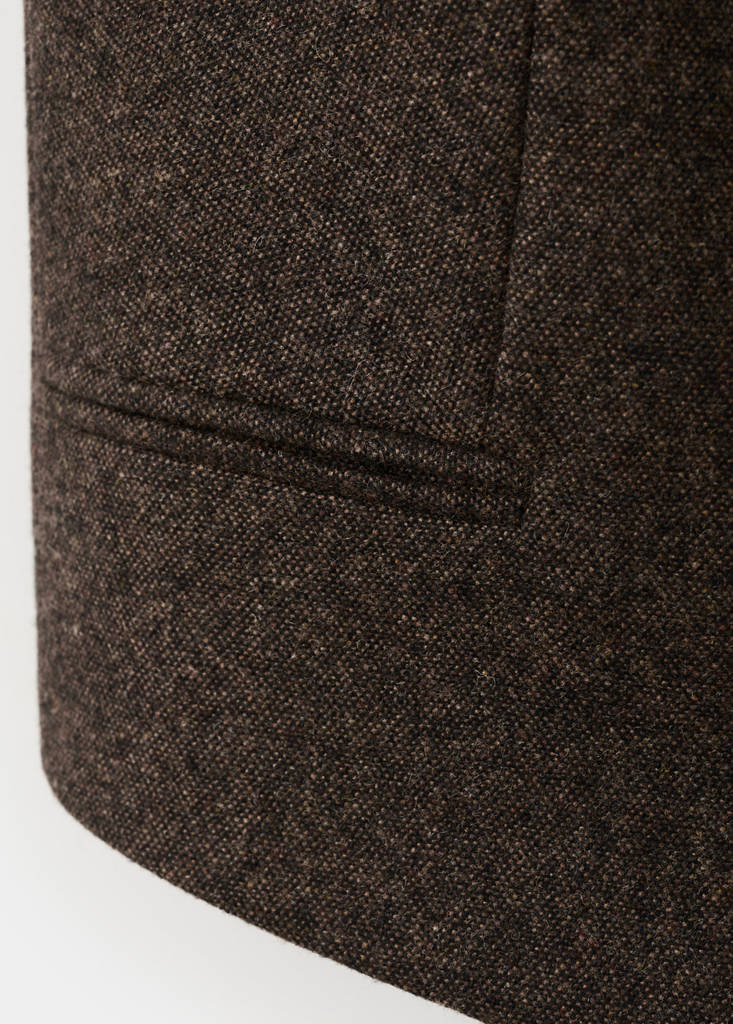 Speckled wool waistcoat — Brown