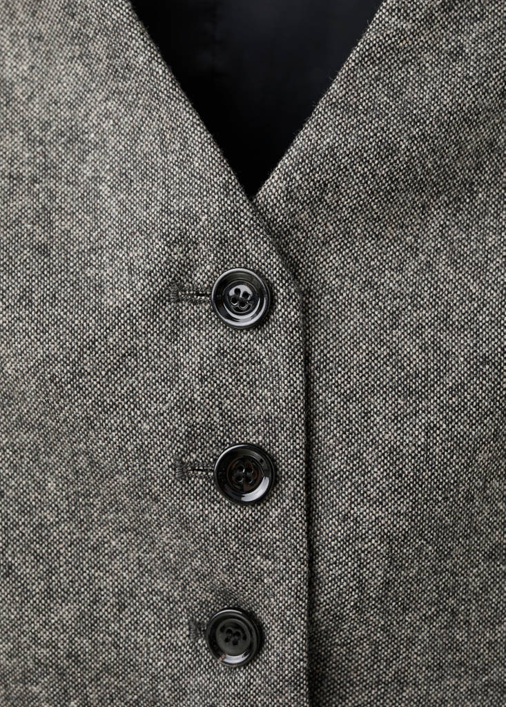 Speckled wool waistcoat — Grey