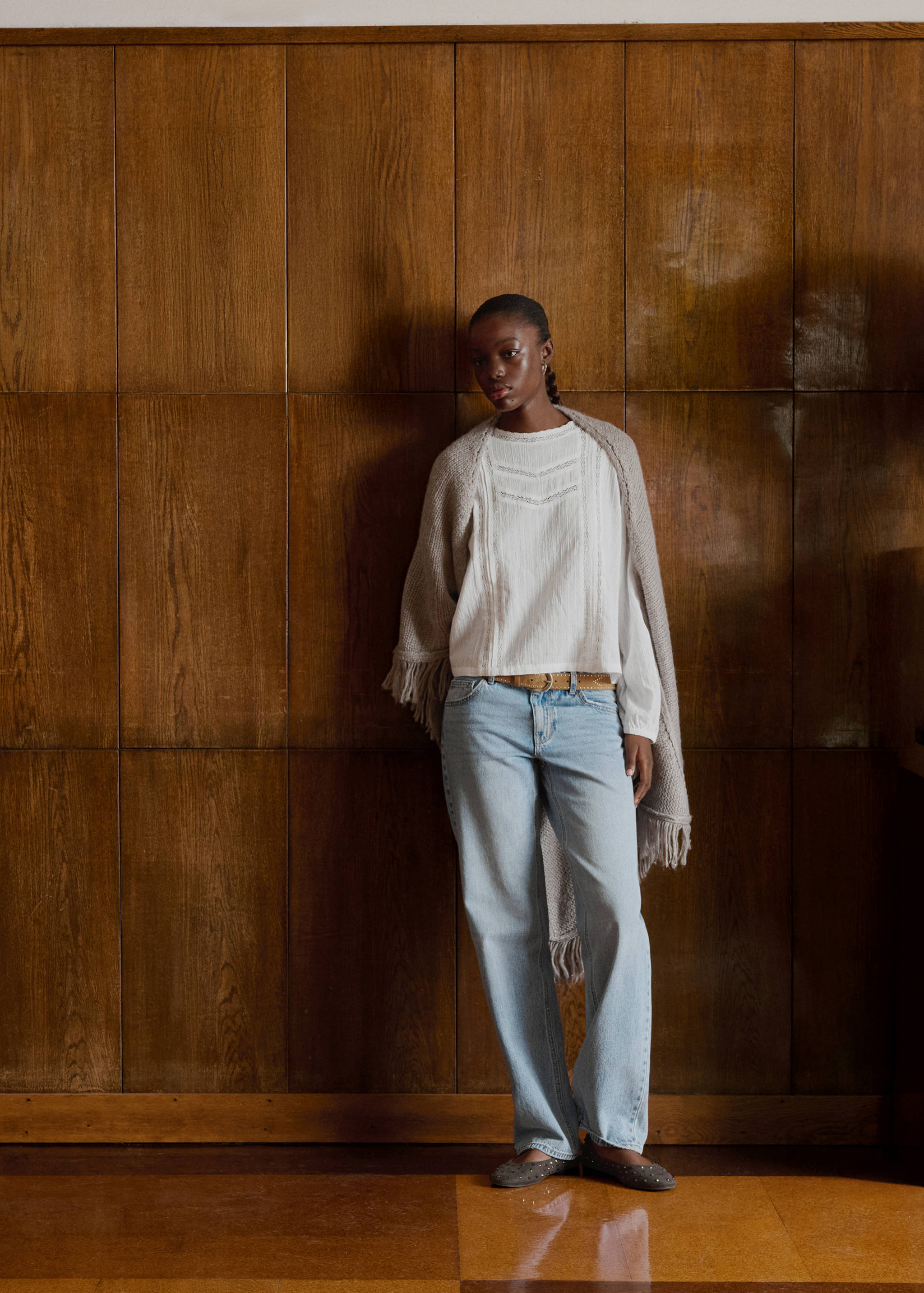 Cotton blouse with lace trim - Details of the article 5