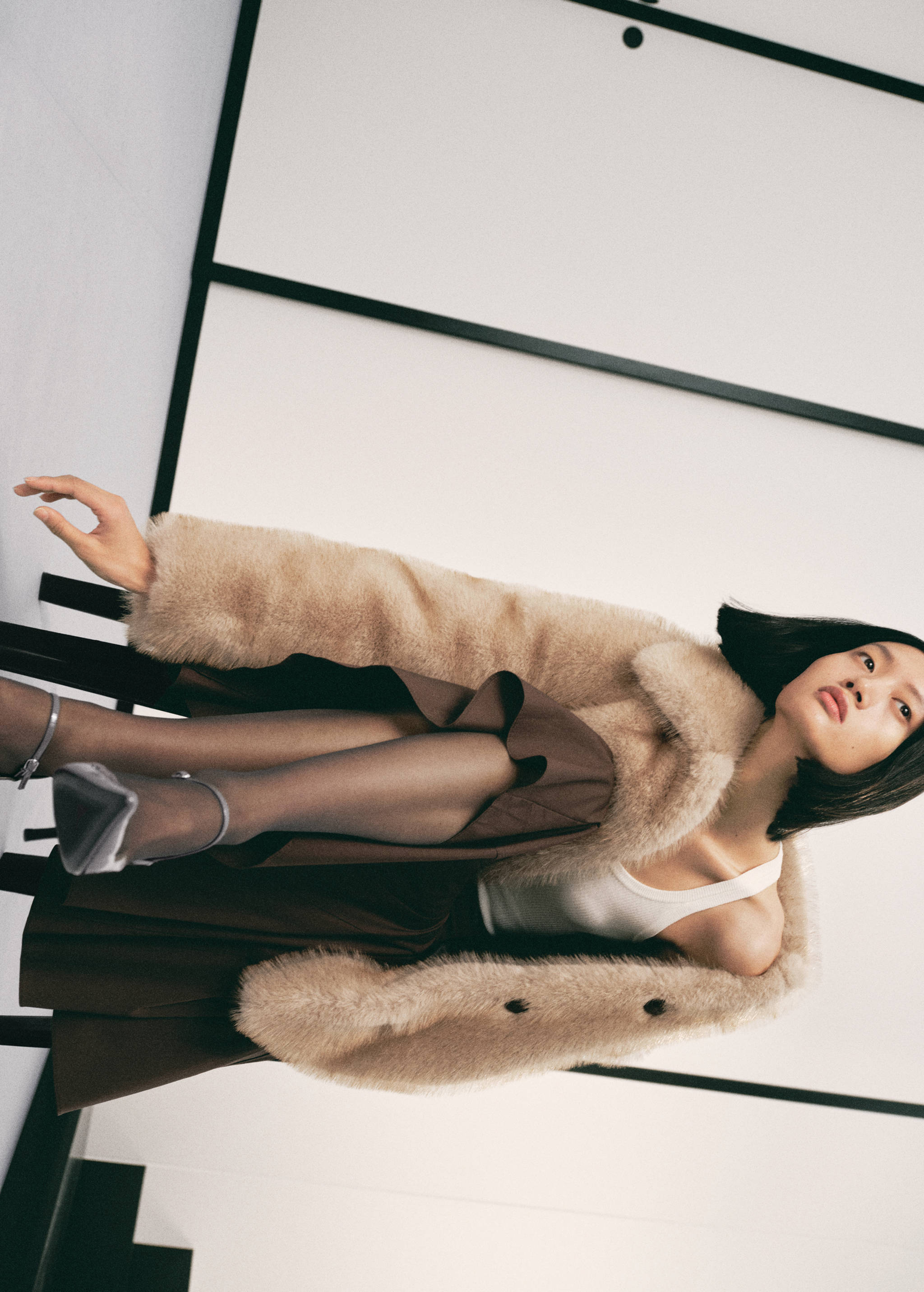 Manteau fausse fourrure à boutons - Détail de l'article 2