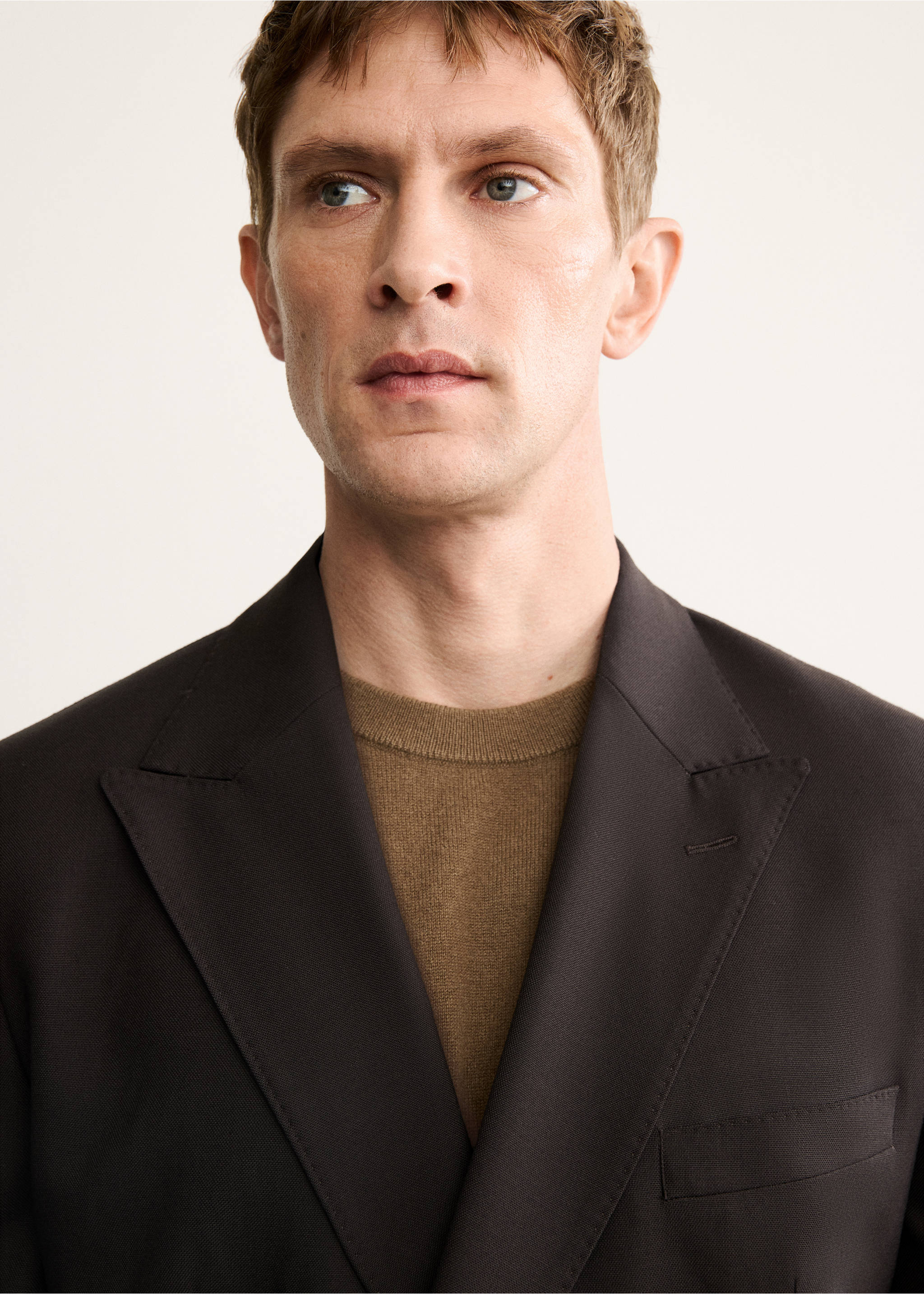 100%意大利羊毛西装双排扣外套 - null, 褐色. Ref: 17028273-00.