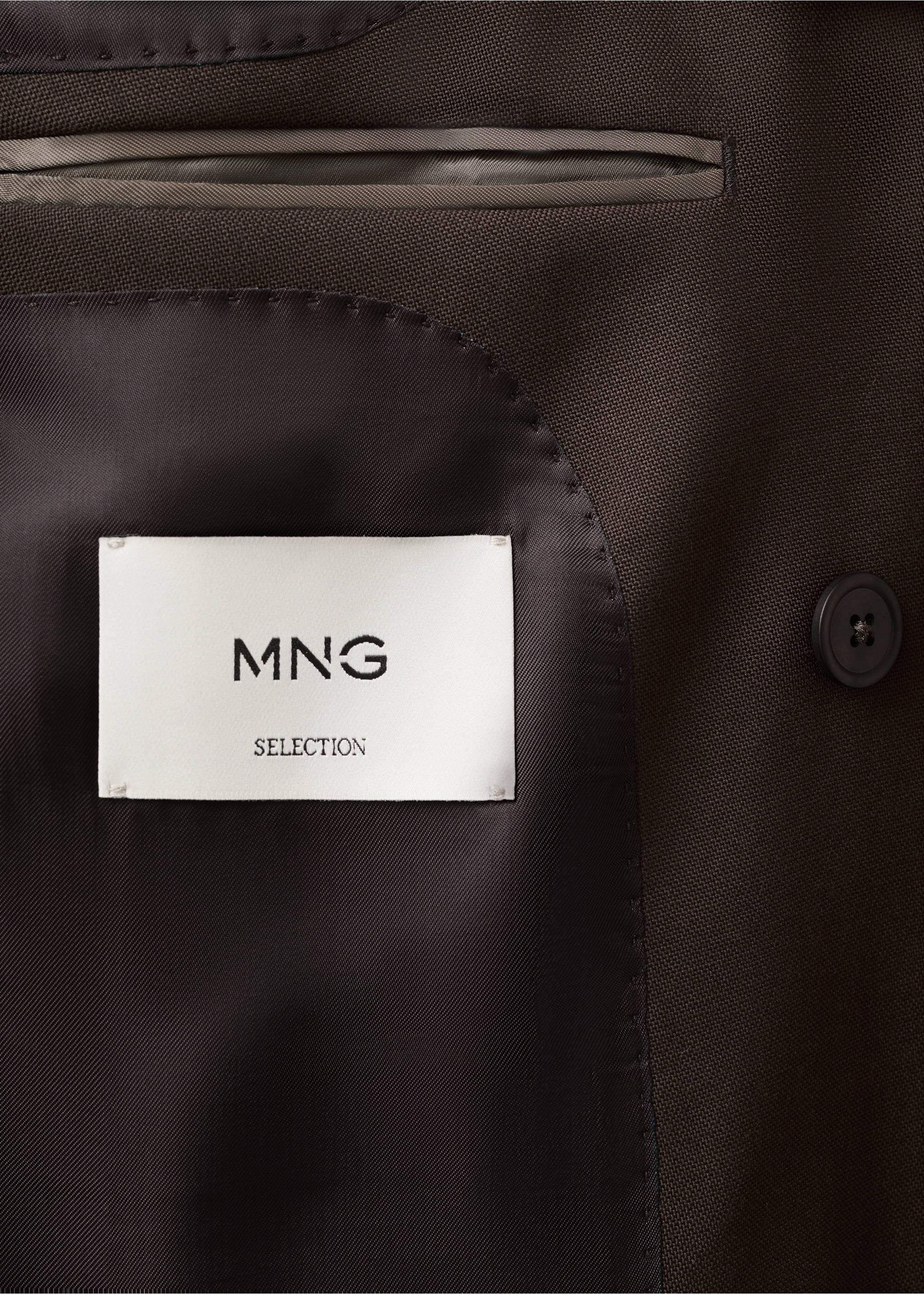 100%意大利羊毛西装双排扣外套 - null, 褐色. Ref: 17028273-00.