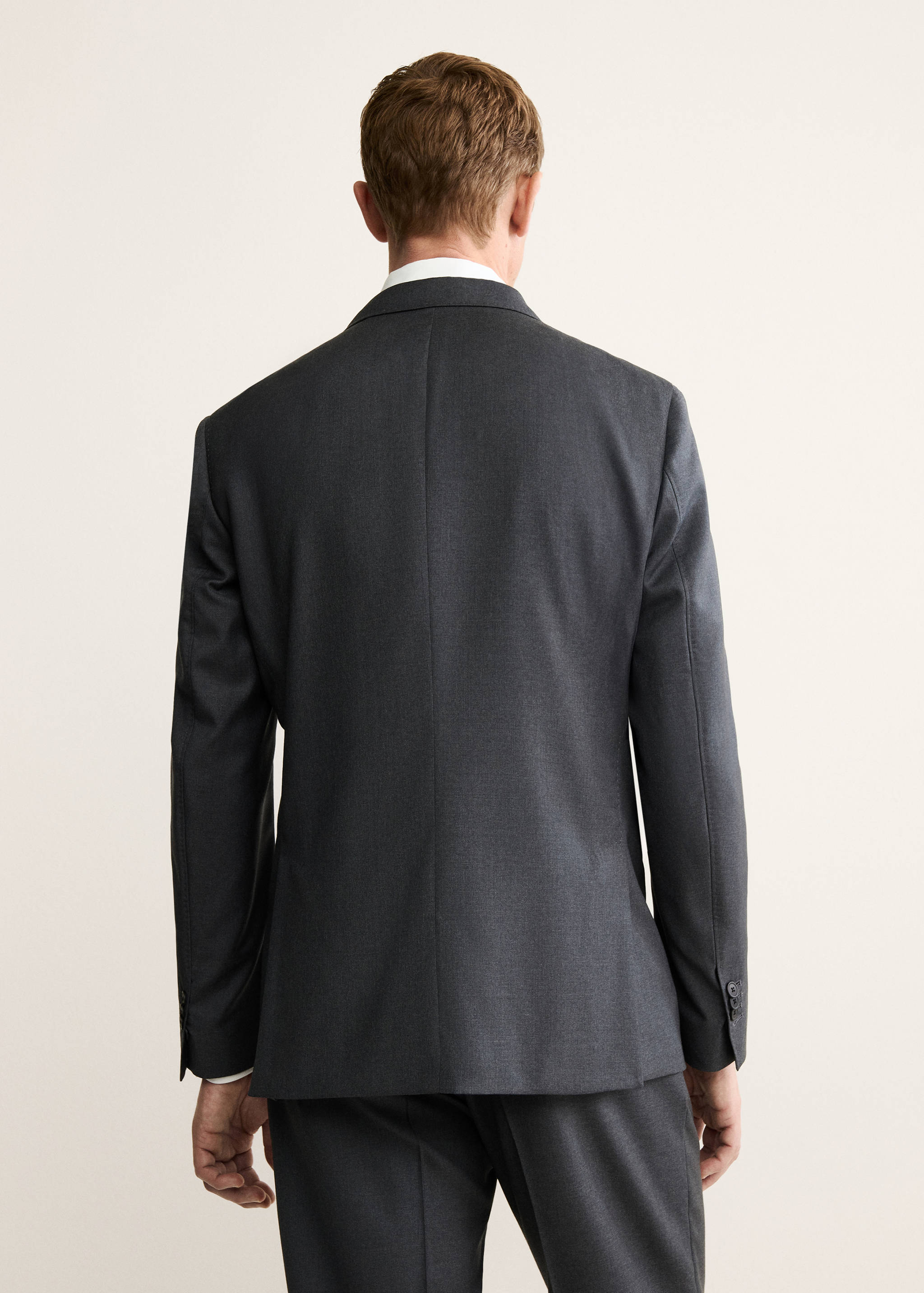 100% wool flannel double-breasted jacket - Reverse of the article