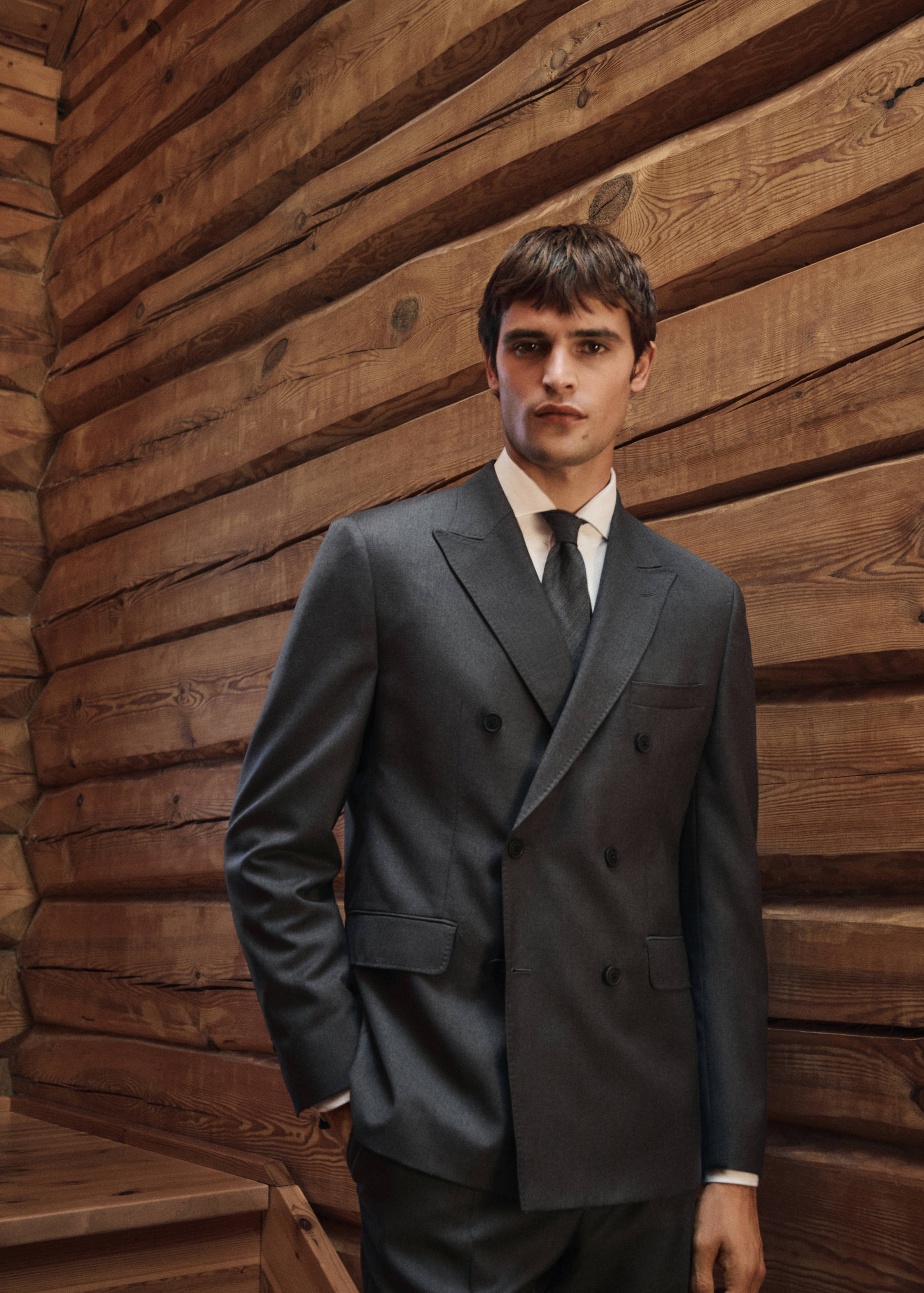 100% wool flannel double-breasted jacket - Details of the article 5