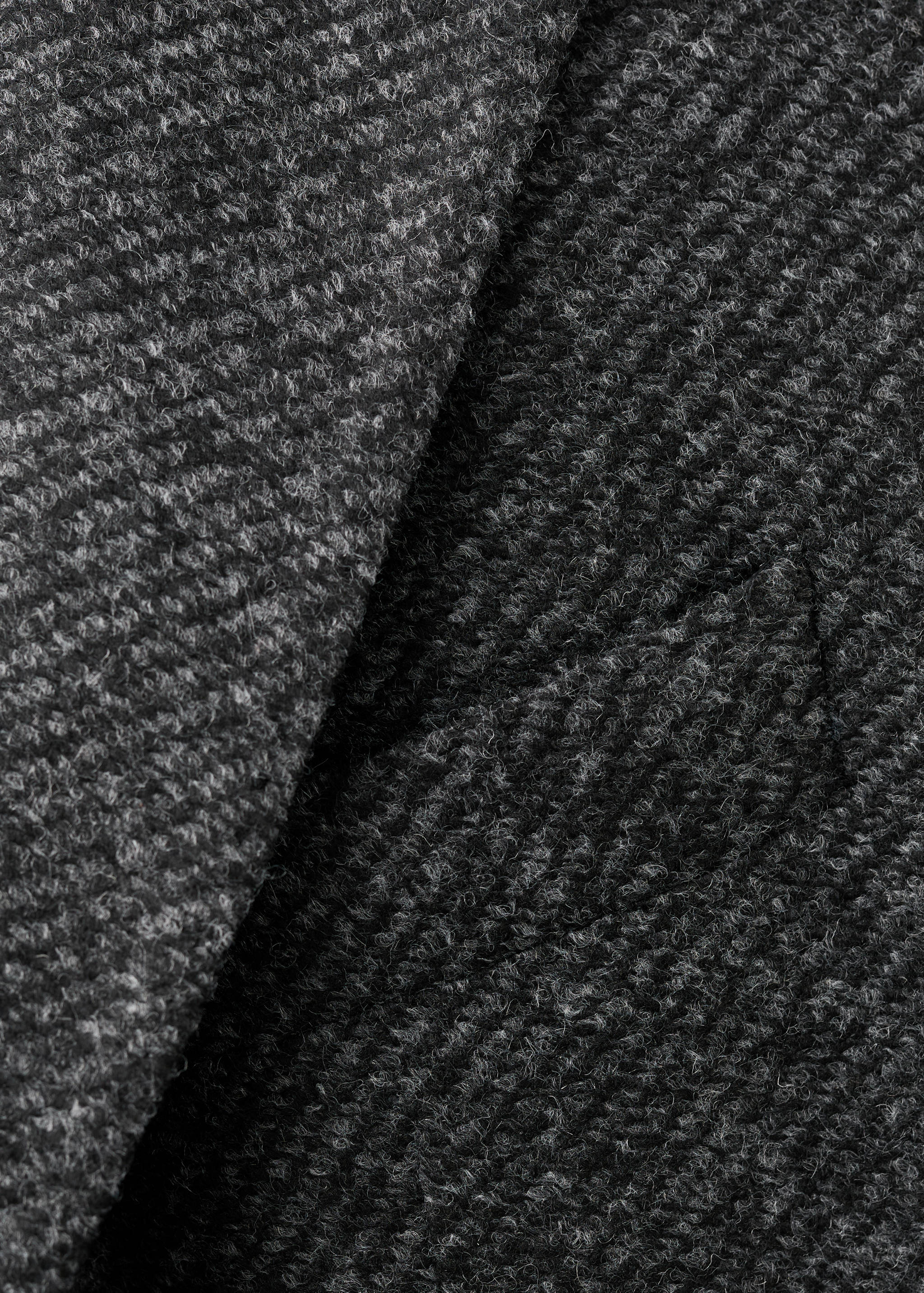 修身版型羊毛混纺外套 - null