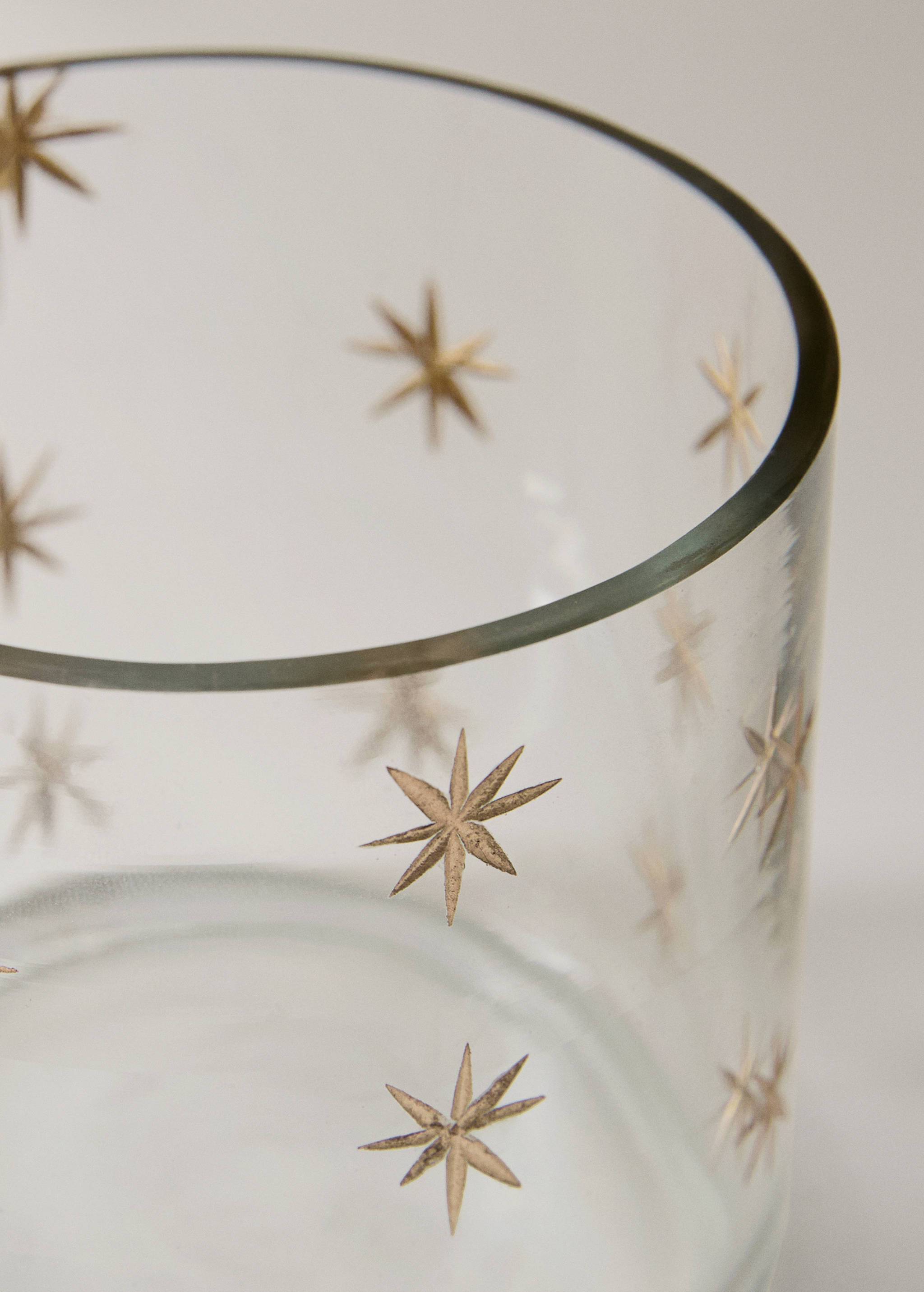 Stakleni svijećnjak s reljefom - Detalji artikla 1