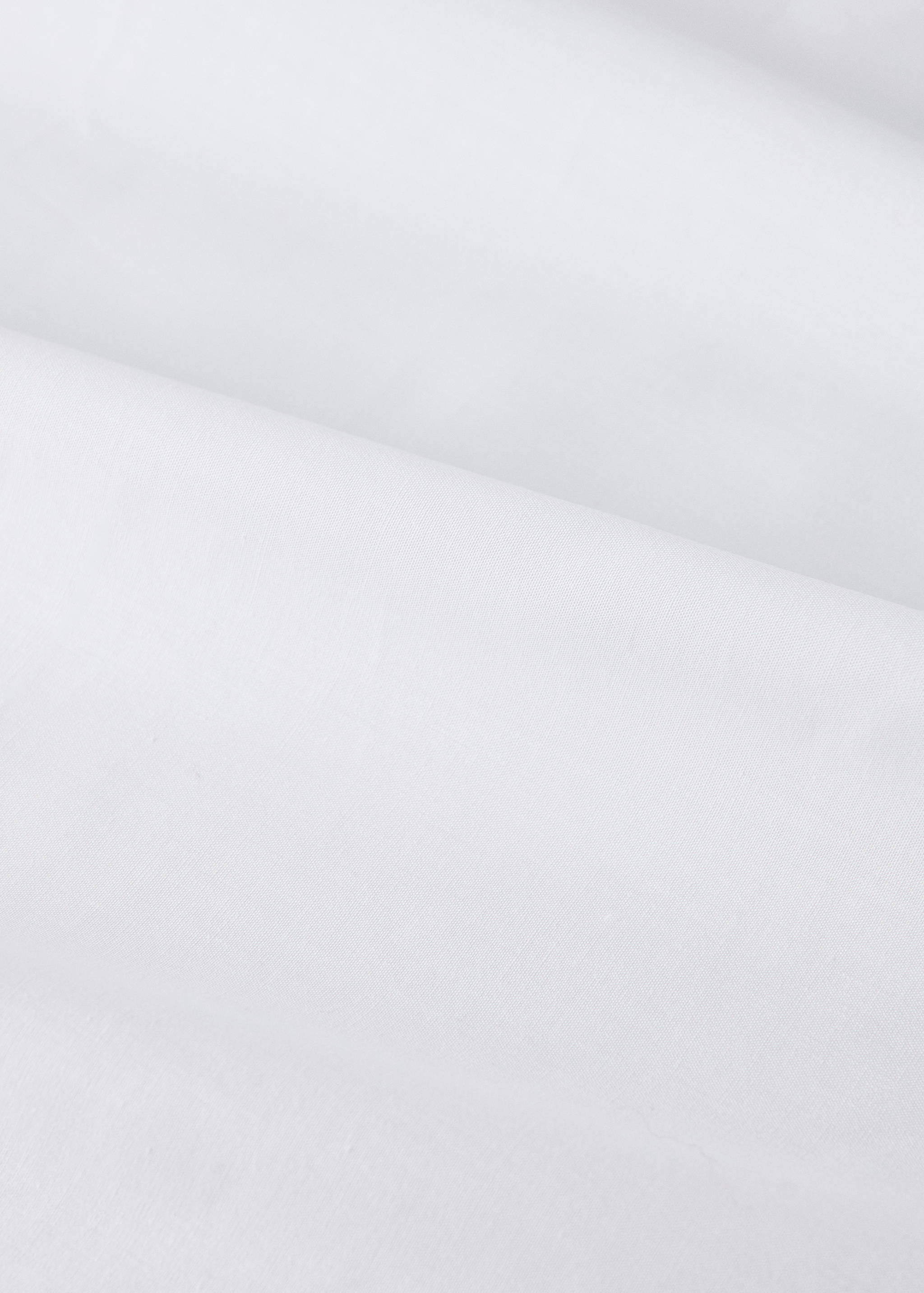 Percale cotton top sheet with contrasting picot detail for cot - Details of the article 2
