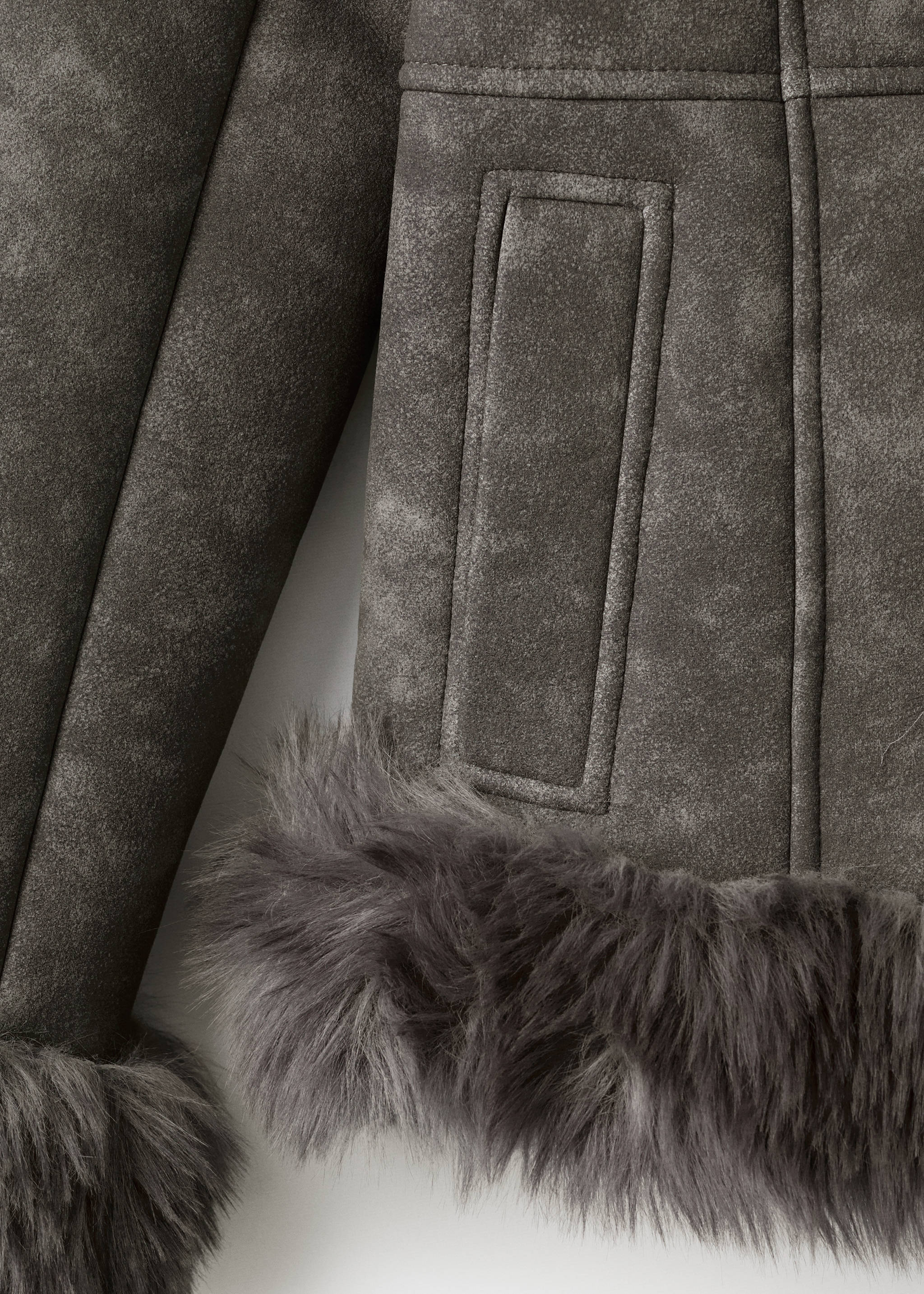 Veste effet daim et fausse fourrure - Détail de l'article 0