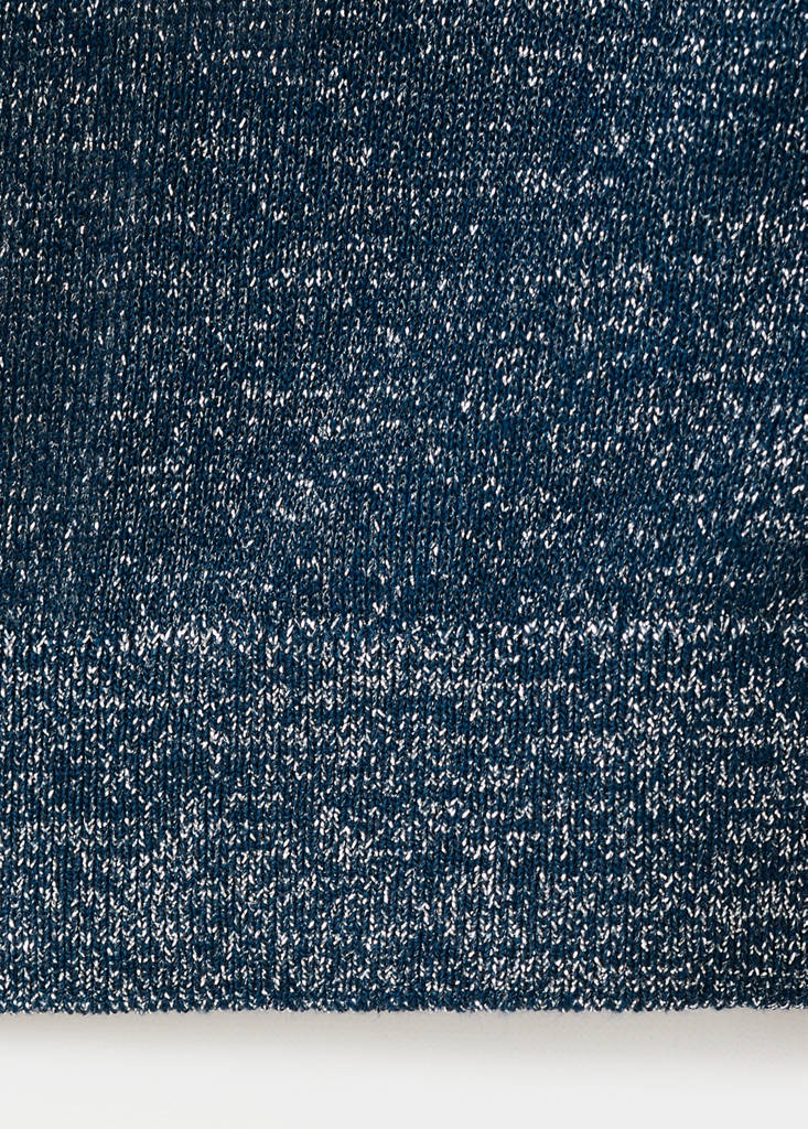 Lurex knitted cardigan — Navy