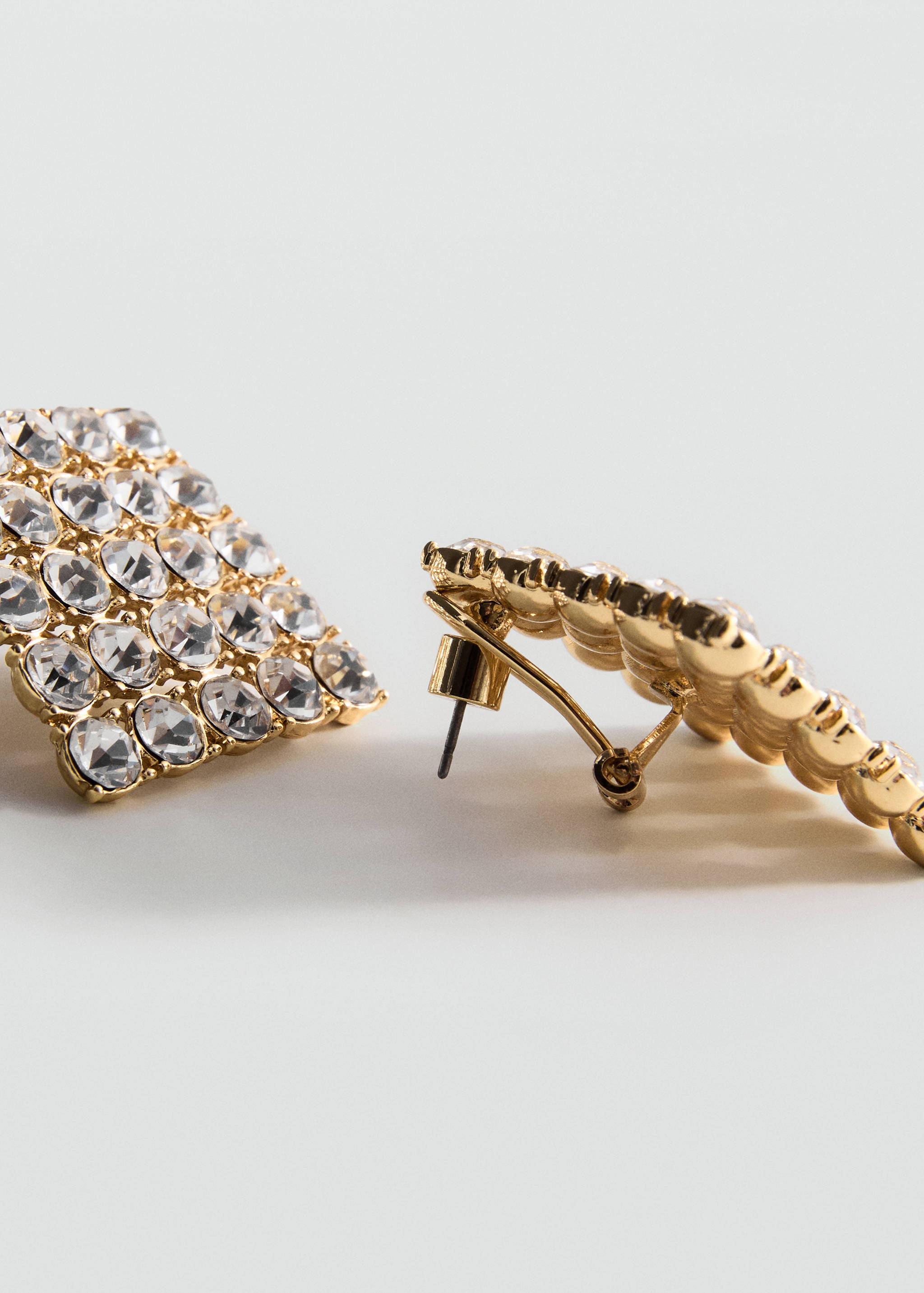 Geometric crystal earrings - Medium plane