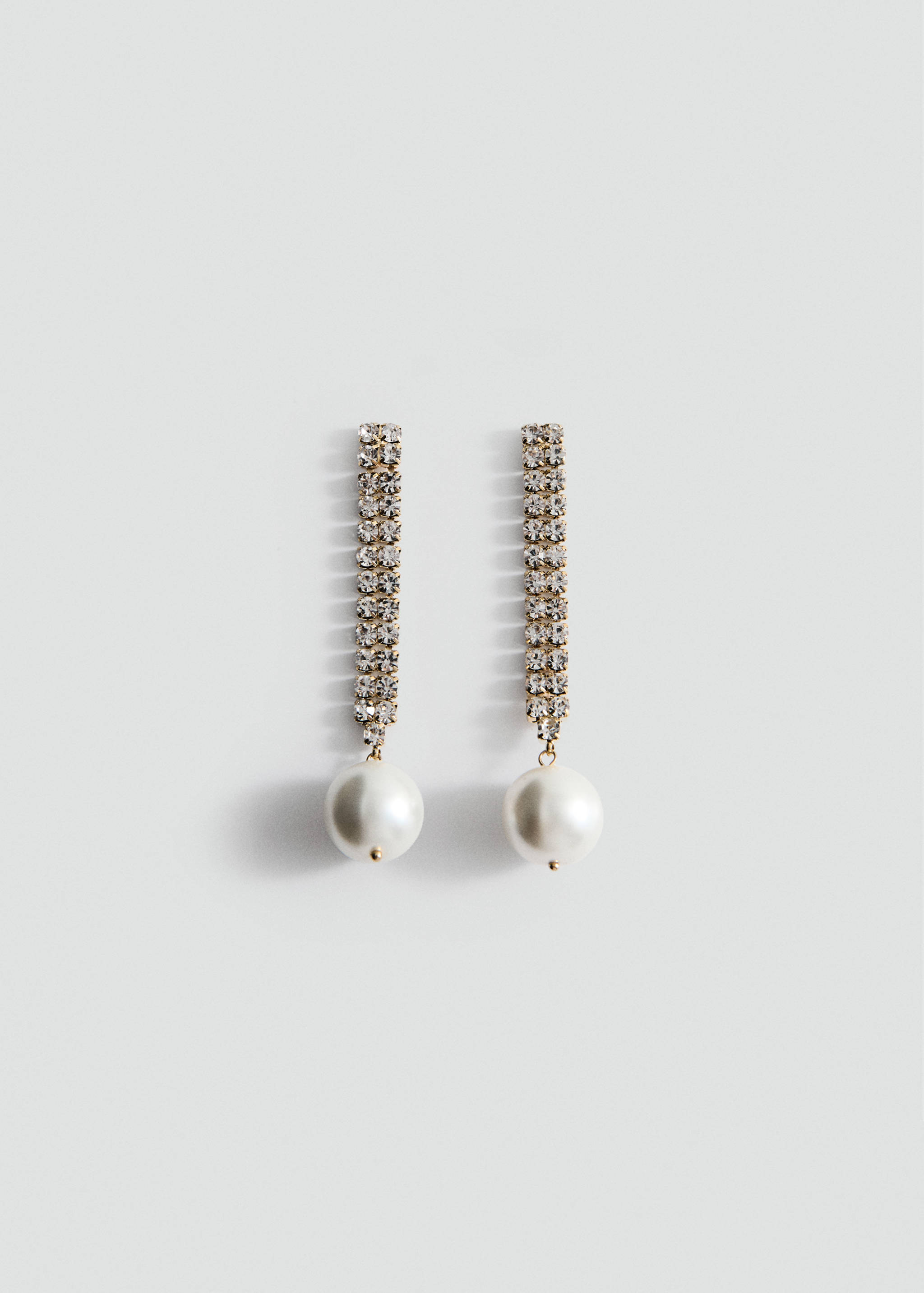 Combined pearl drop earrings - Article without model