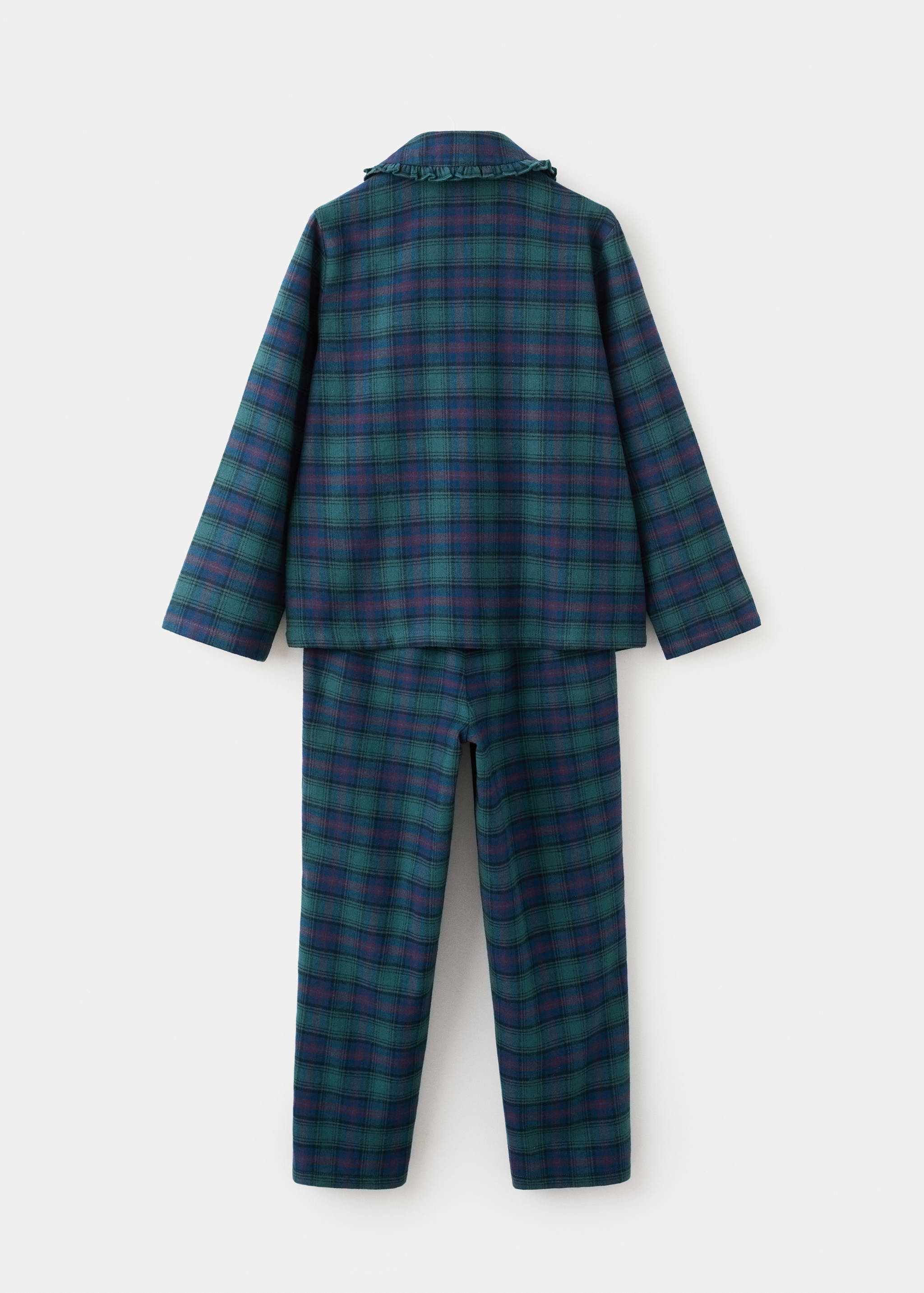 Set of long check pyjamas - Reverse of the article