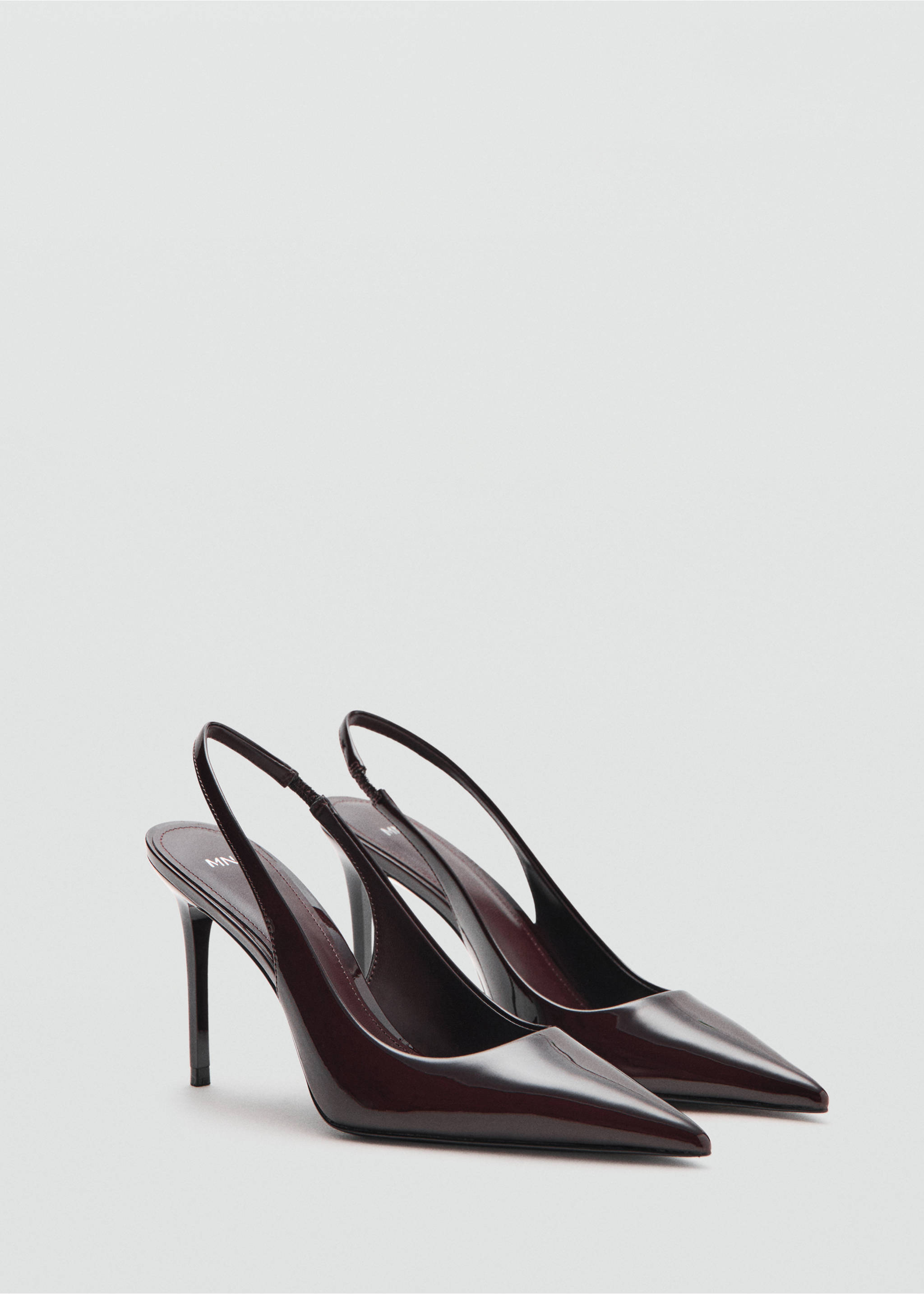 Patent leather heel shoes - Medium plane, Burgundy. Ref: 17029100-00.