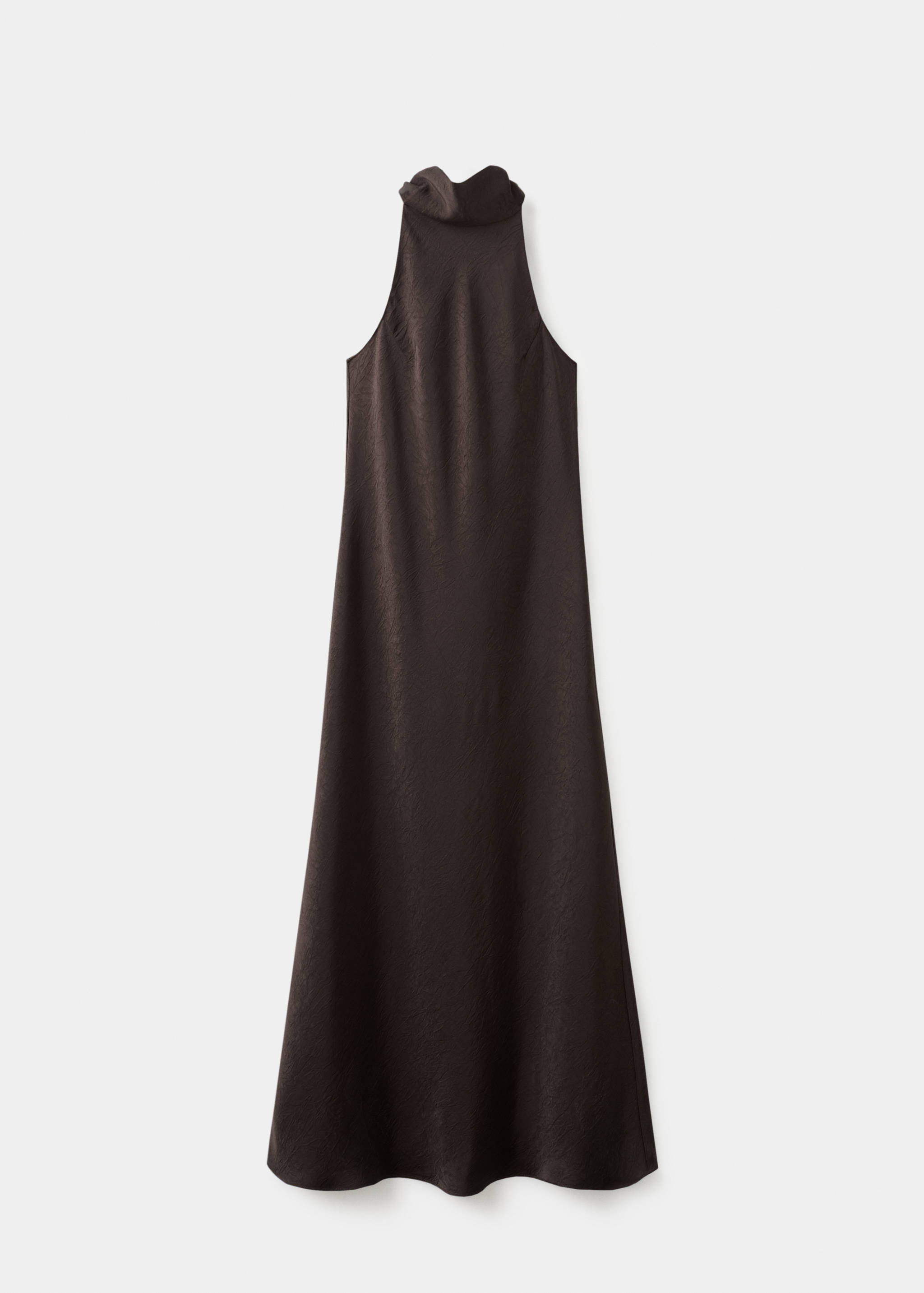 Satin dress with creased effect - Article without model