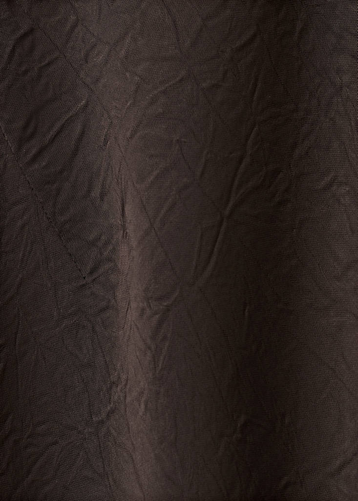 Satin dress with creased effect — Chocolate