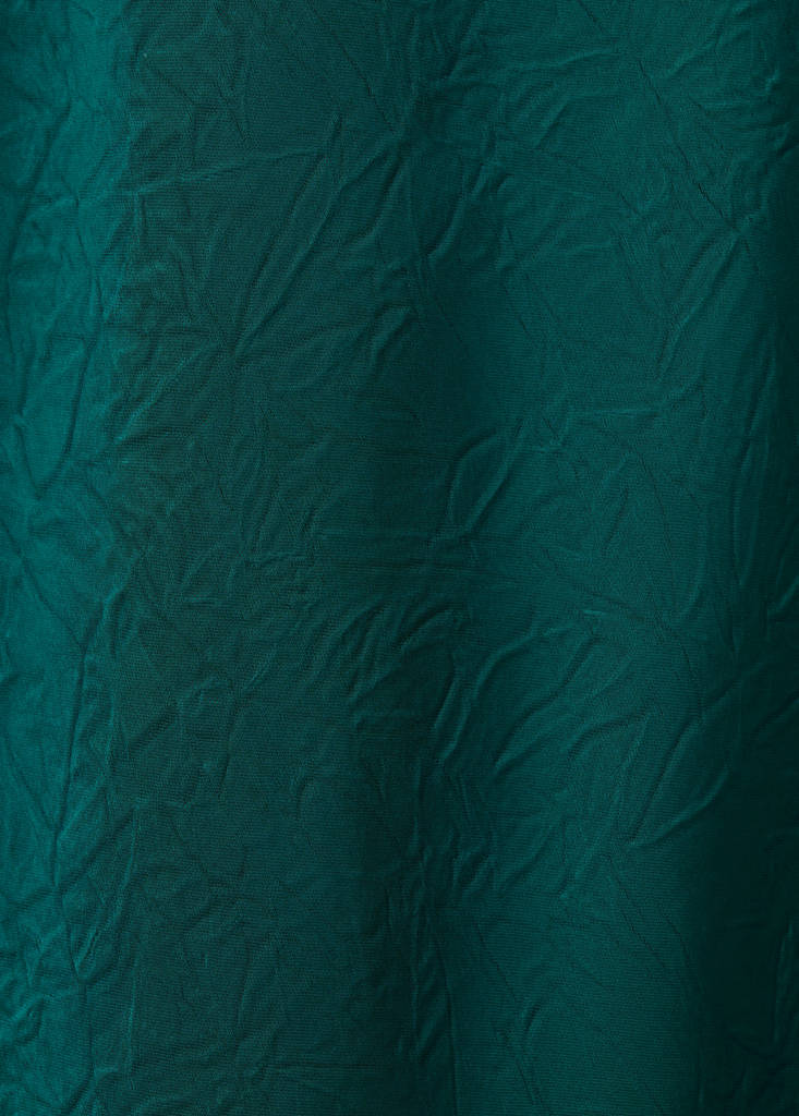 Satin dress with creased effect — Green