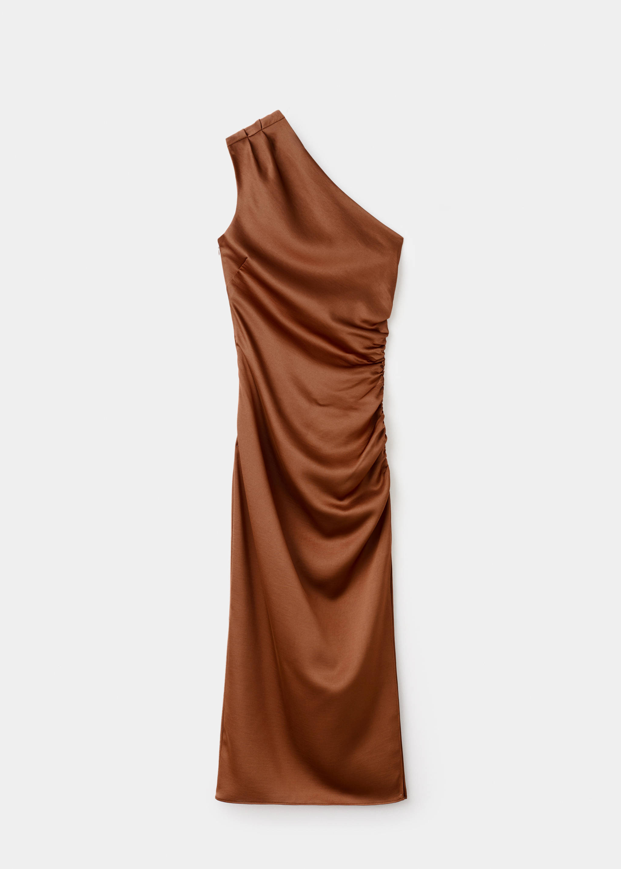 Asymmetrical satin dress - Article without model