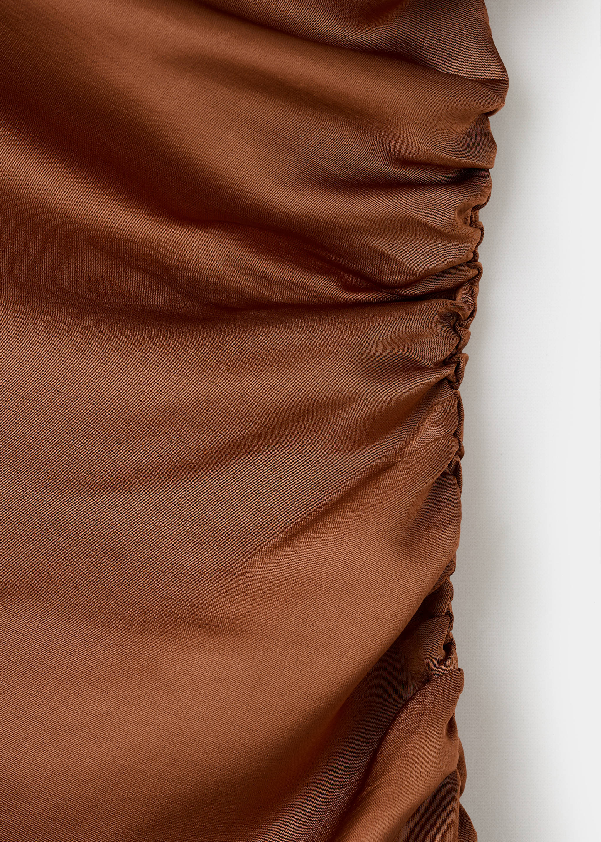 Asymmetrical satin dress - Details of the article 0