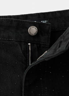 Wide leg jeans with rhinestones — Black denim 11