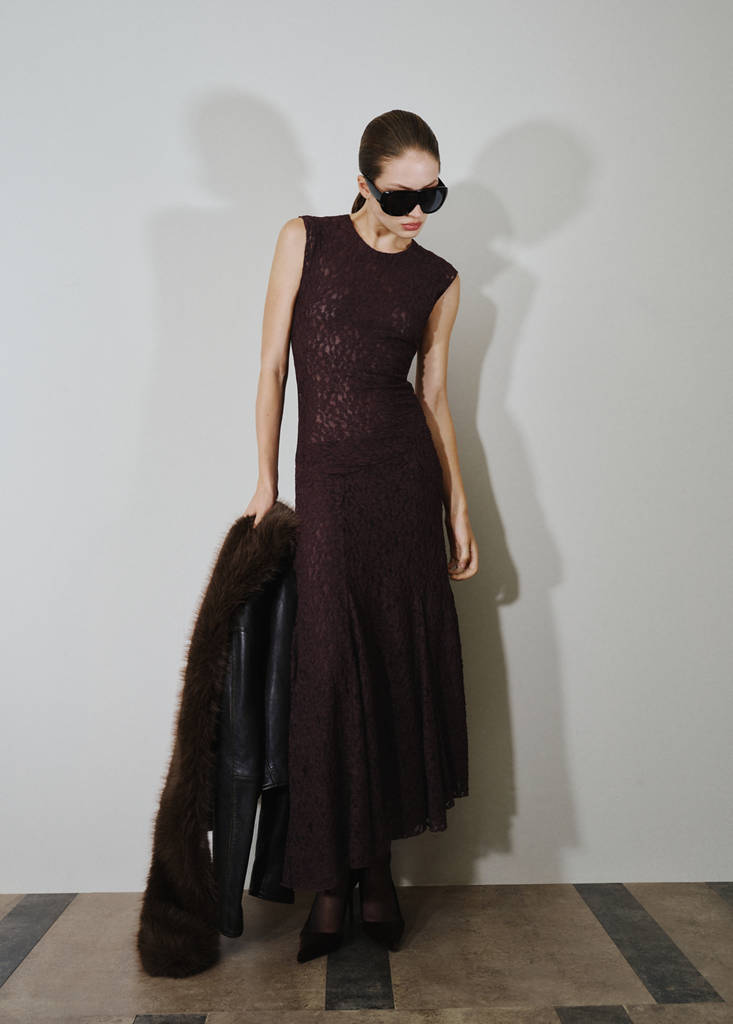 Asymmetric lace dress thumbnail 2