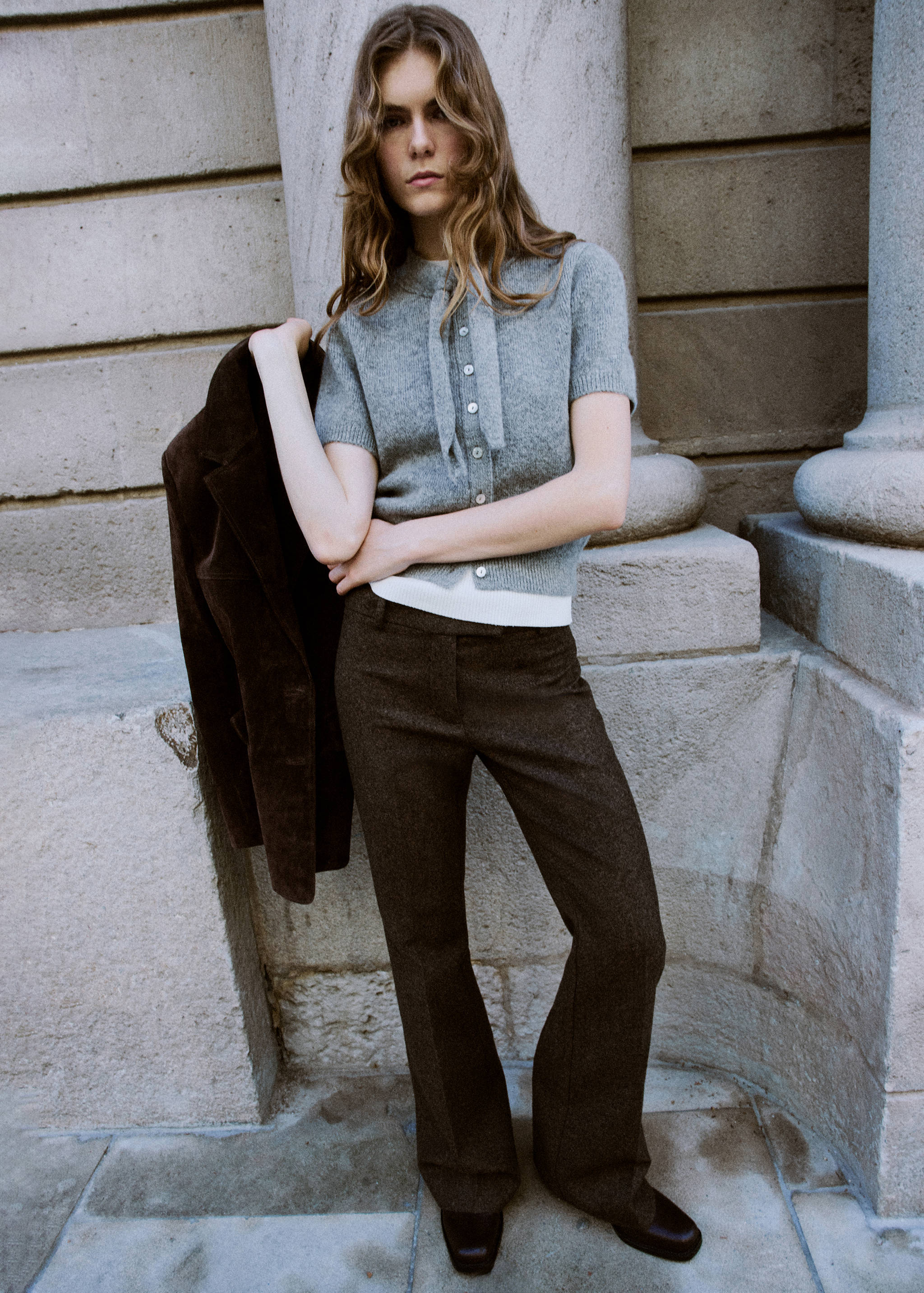 Cardigan nœud col - Plan général