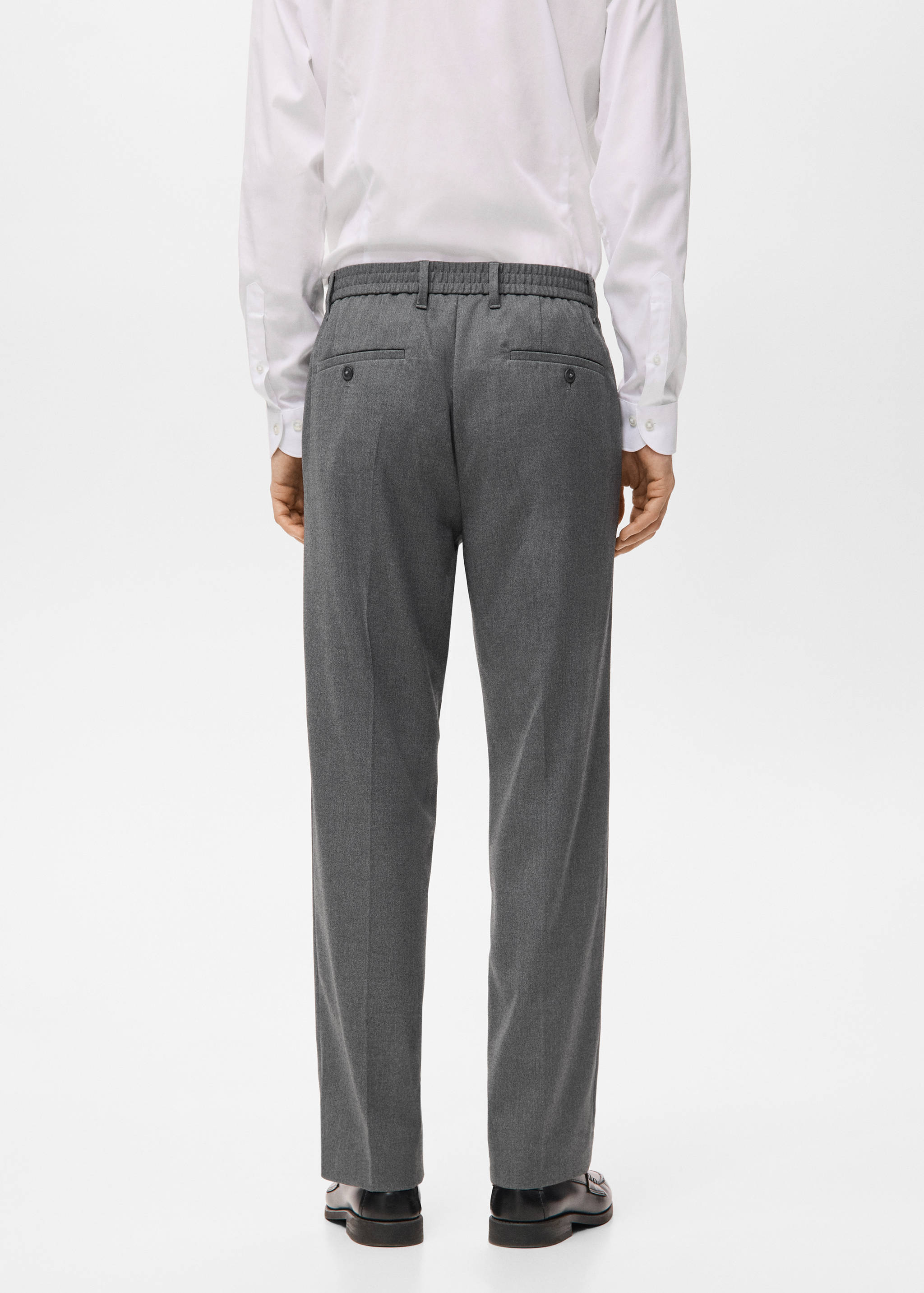 سروال واسع بقصة مستقيمة - الجهة الخلفية للمنتج