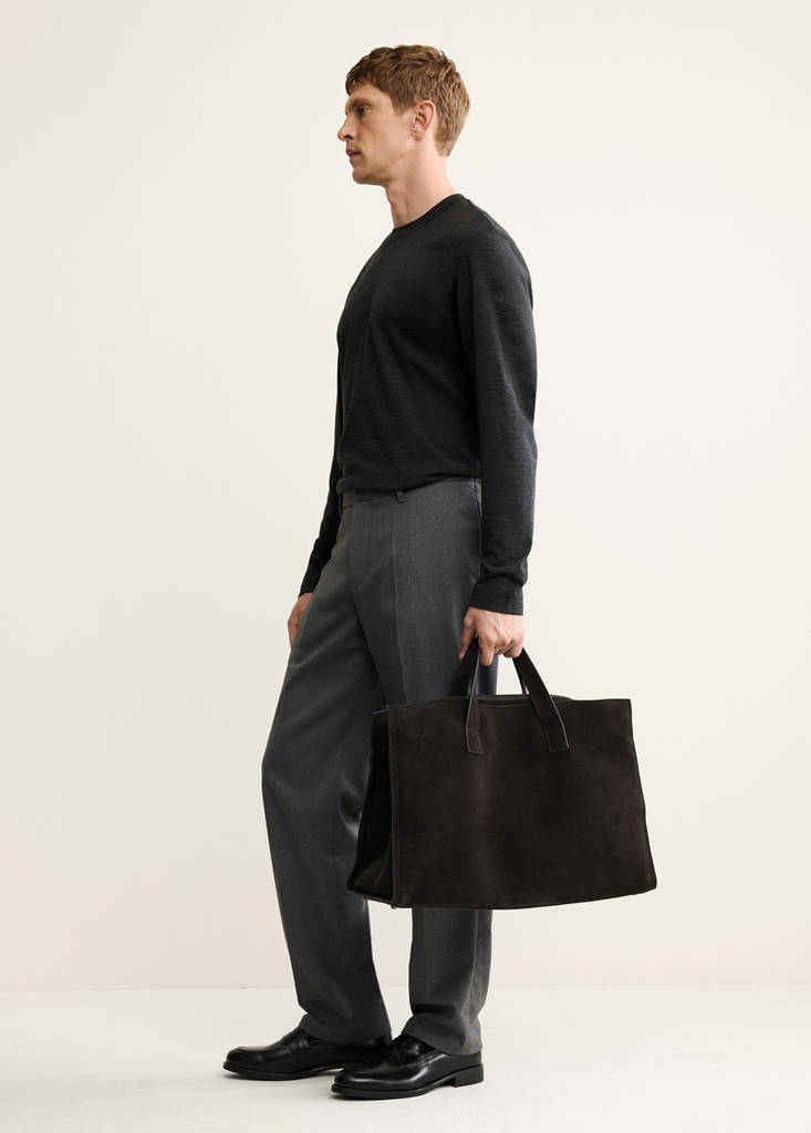 Flowy straight-fit trousers — Grey