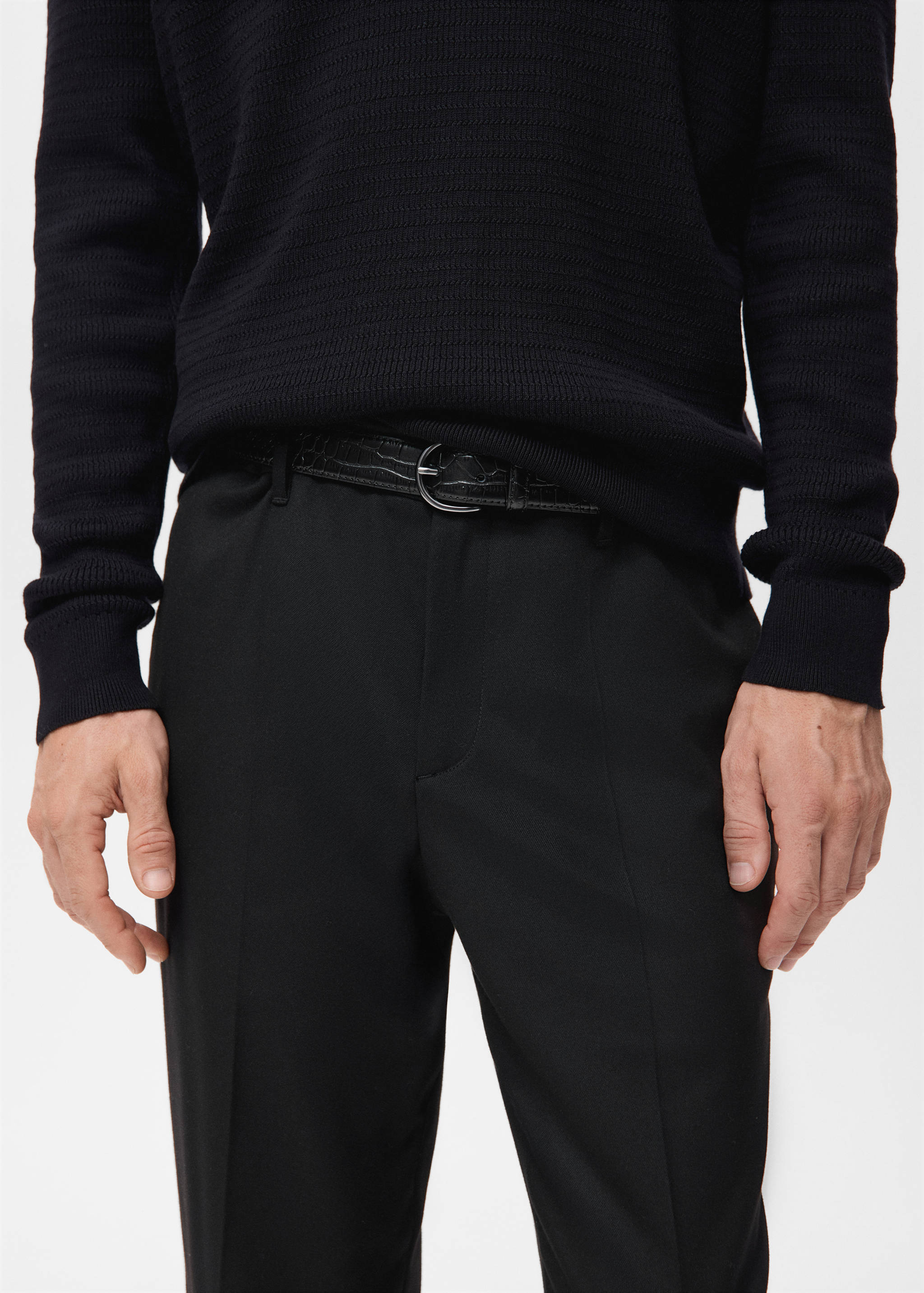 سروال واسع بقصة مستقيمة - تفاصيل المنتج 1